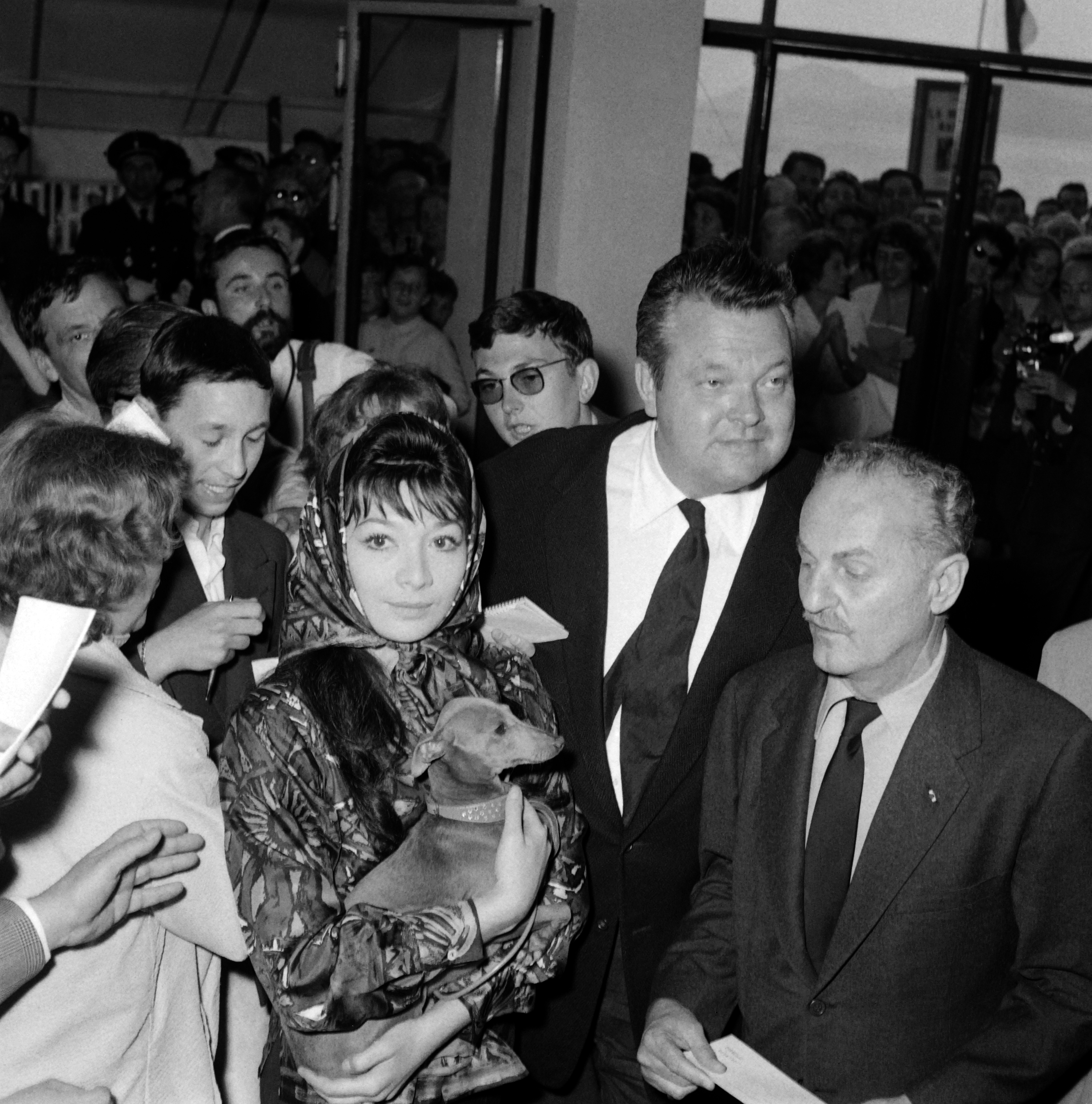 Orson Welles with singer Juliette Gréco at the 1959 Cannes Film Festival, a year after the release of "Touch of Evil."