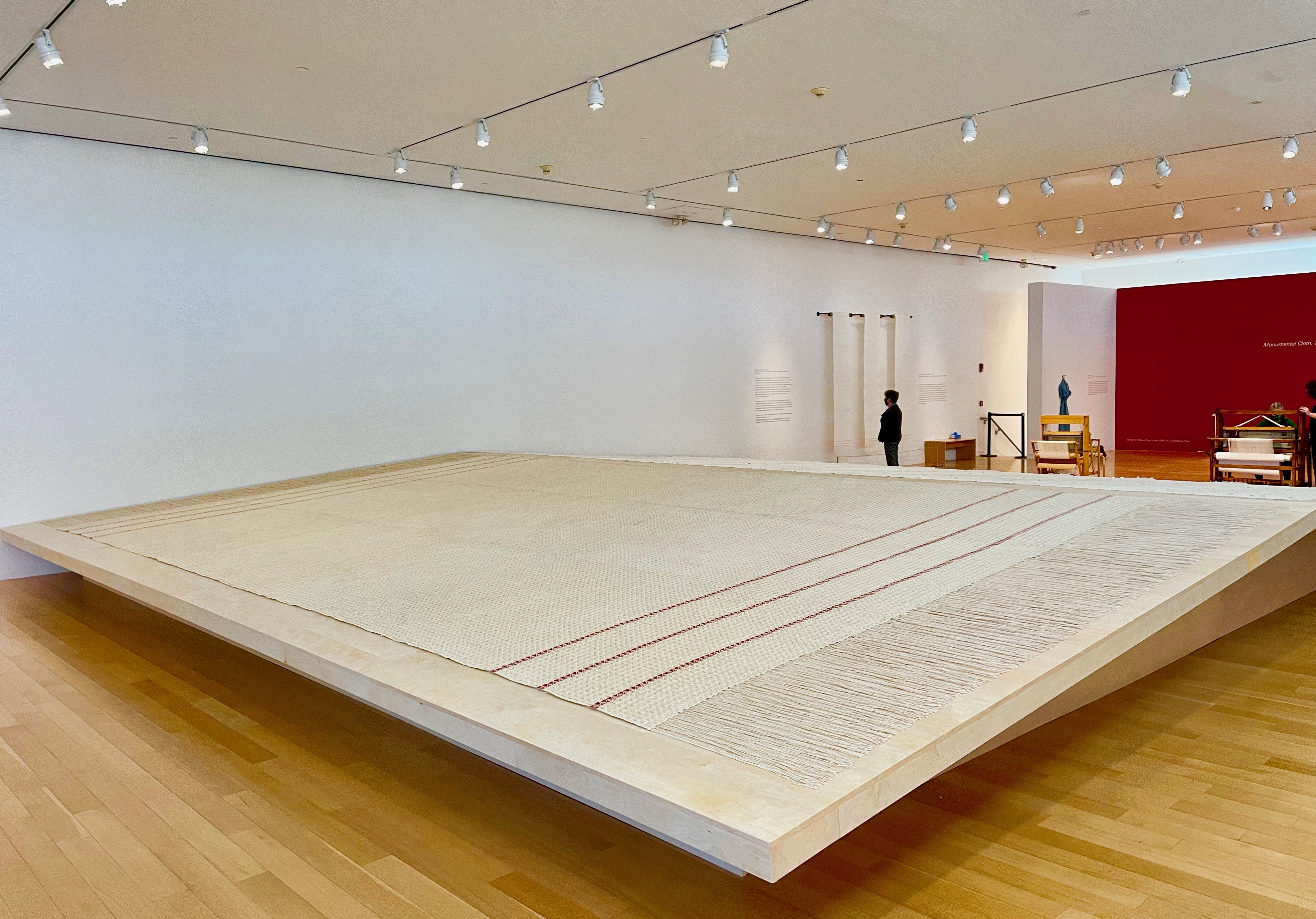 Sonja Clark's "Monumental Cloth: The Flag We Should Know," an outsize version of the largely-forgotten Confederate flag of surrender.