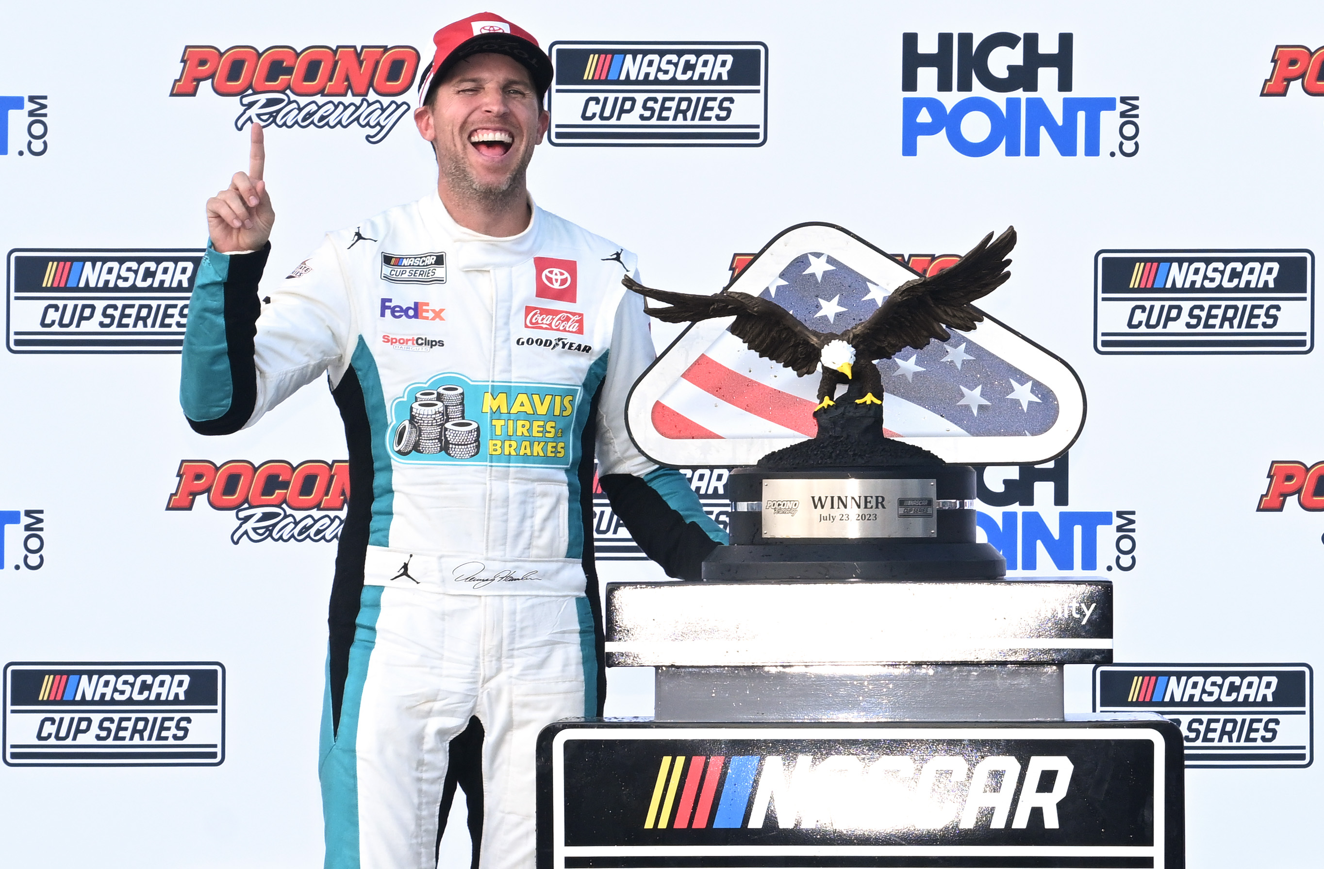 Denny Hamlin gets his record 7th victory at Pocono and 50th of his NASCAR  Cup Series career