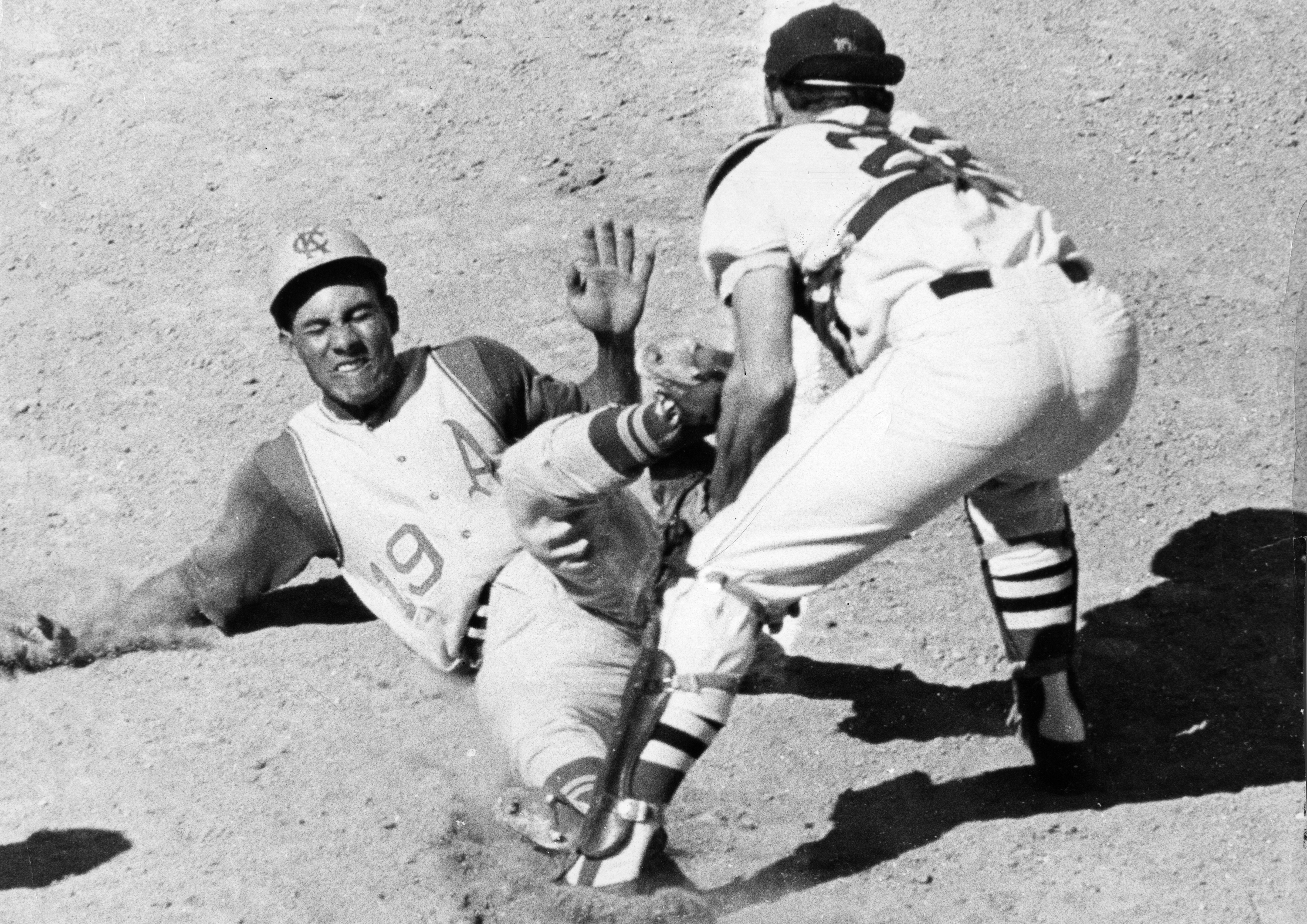 Tony Conigliaro Boston Red Sox Center fielder is greeted at home