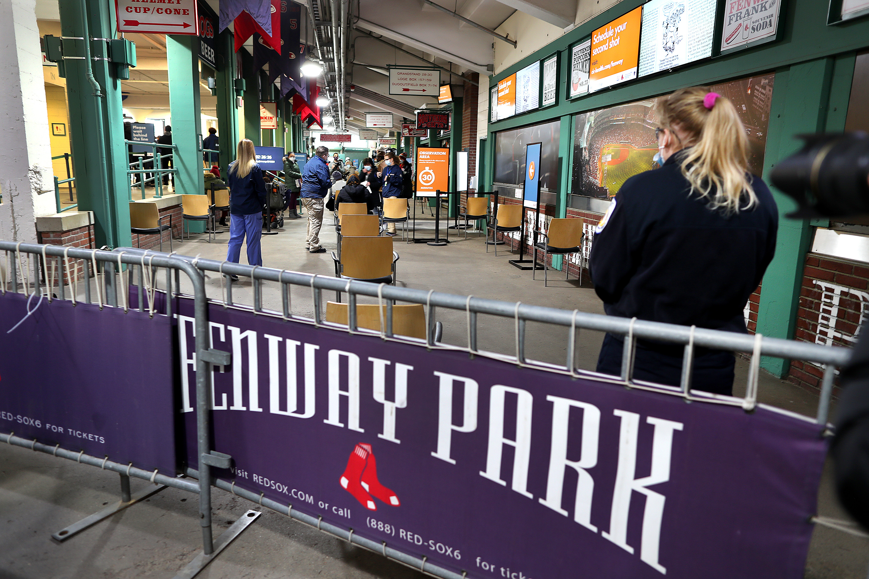 Here's a look at Fenway Park converted into a COVID-19 vaccination site