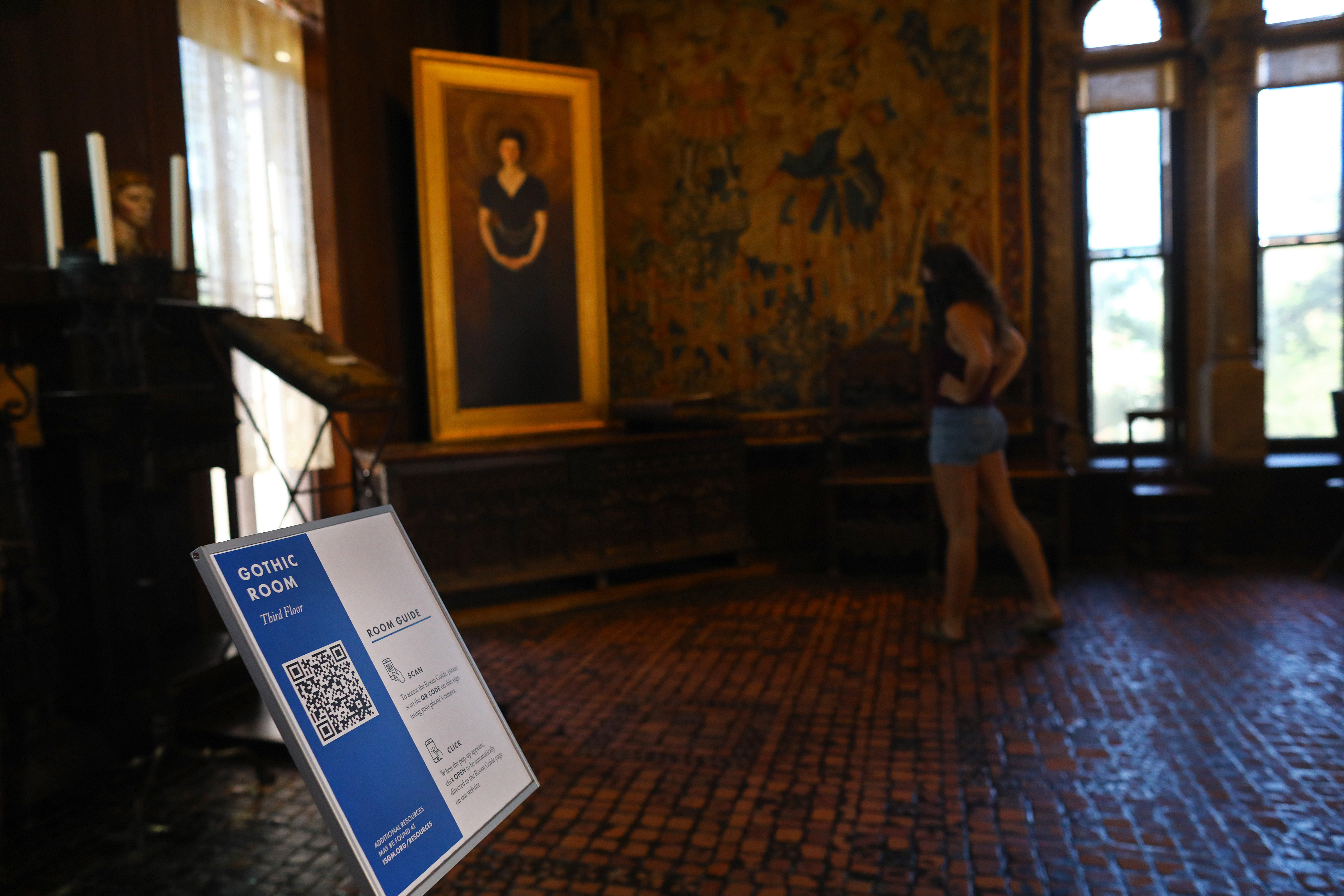At the Gardner, QR codes have replaced the laminated room guides.