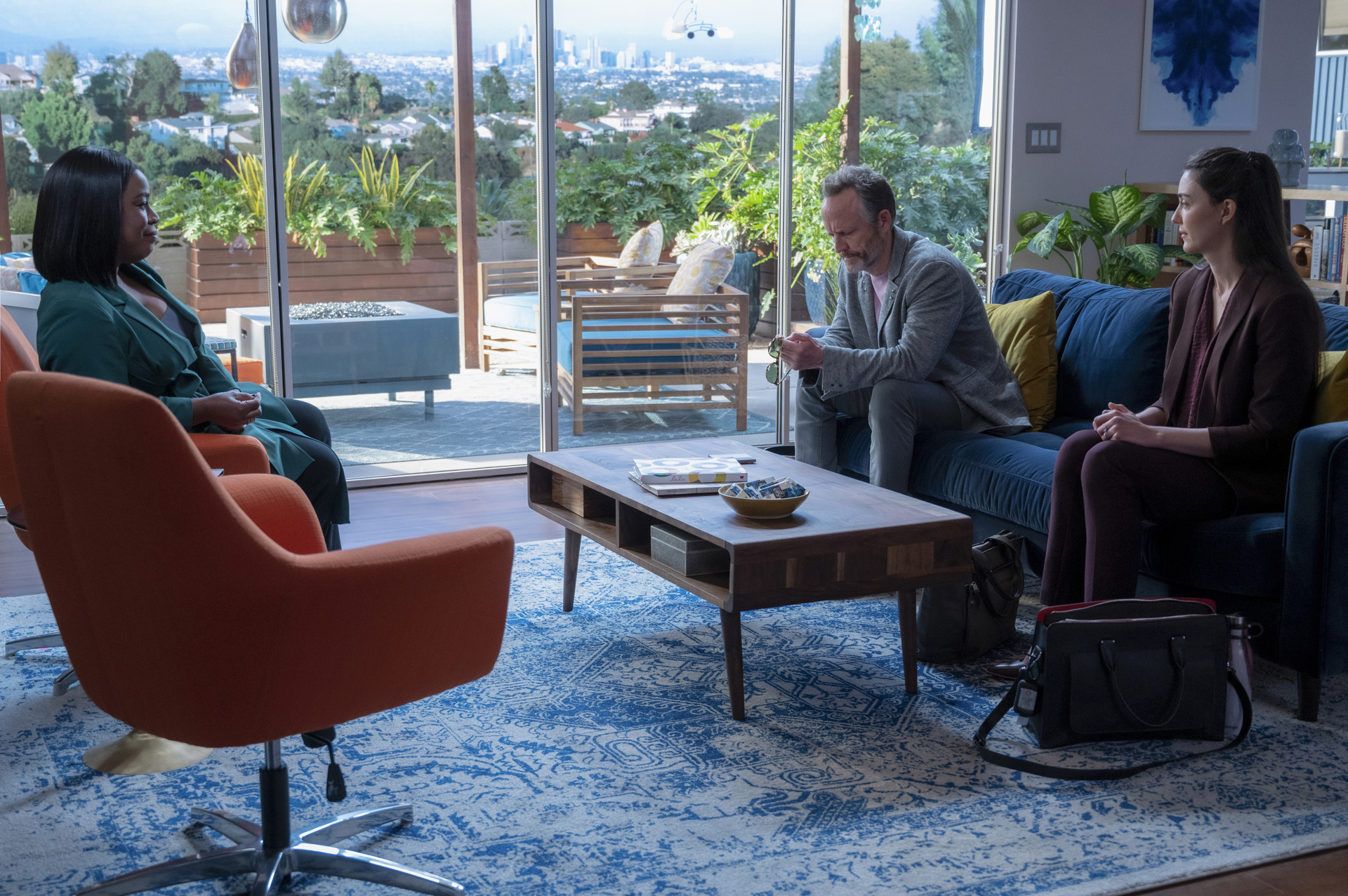 From left: Uzo Aduba, John Benjamin Hickey, and Madeline Zima in "In Treatment."