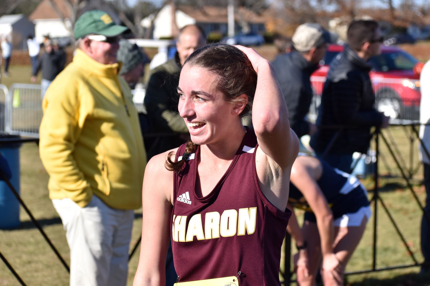 Sharon's Daphne Theiler was in disbelief after a sensational late return.