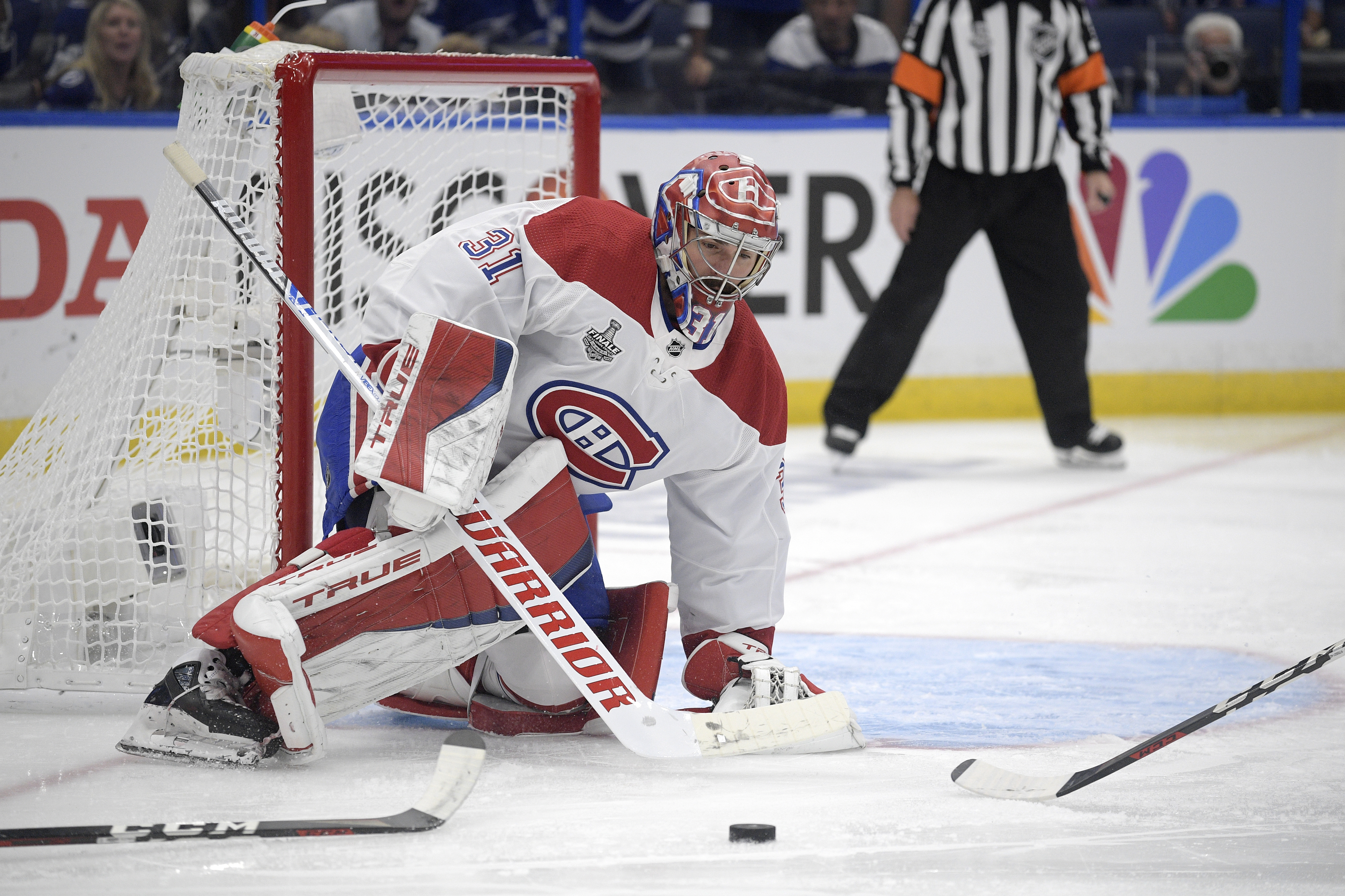 Carey Price, of Vancouver, B.C., receives his Montreal Canadiens