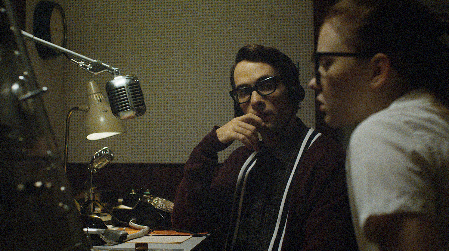 Jake Horowitz, left, and Sierra McCormick in "The Vast of Night."