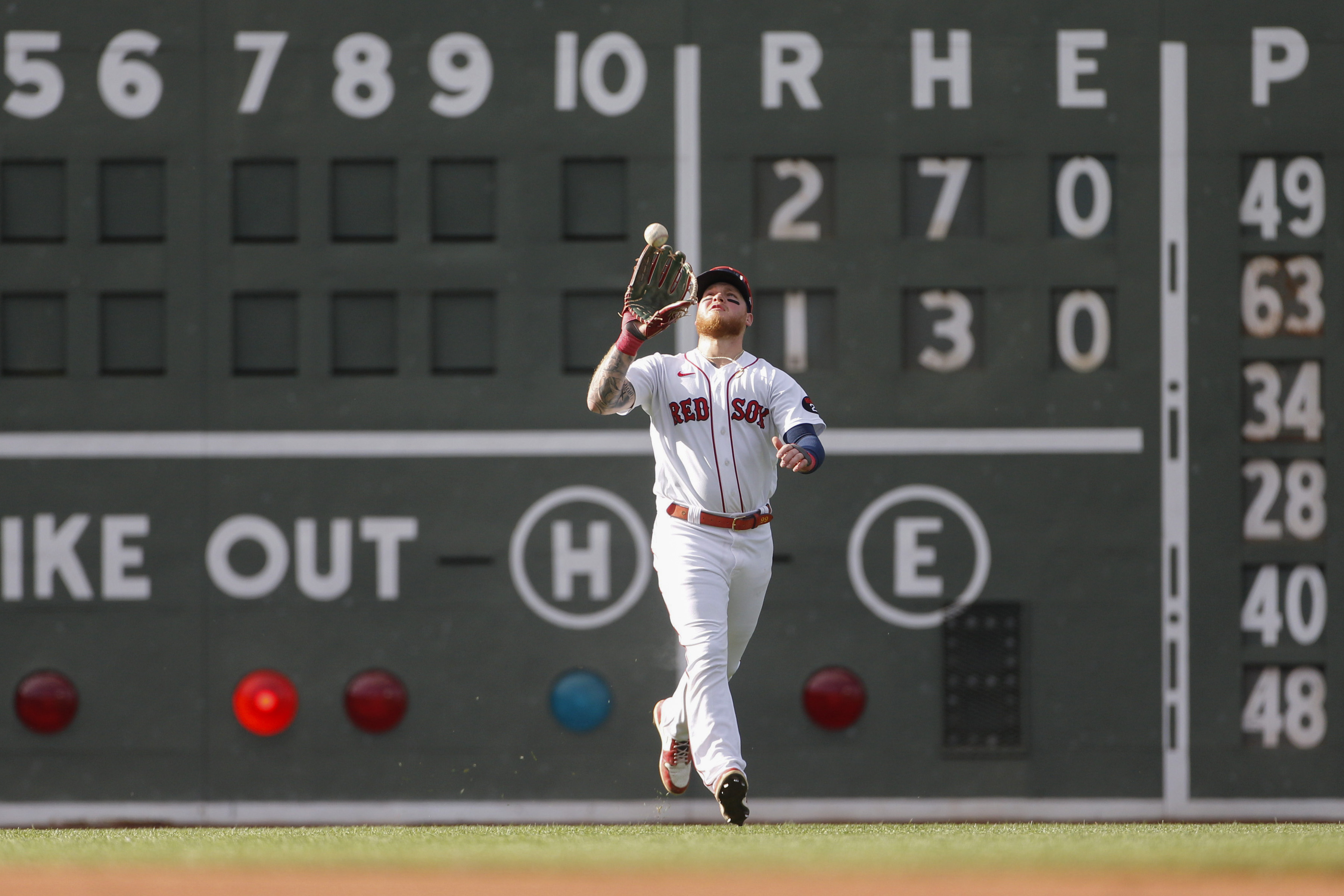 In the outfield, Red Sox found the right combination, but they aren't  locked in - The Boston Globe