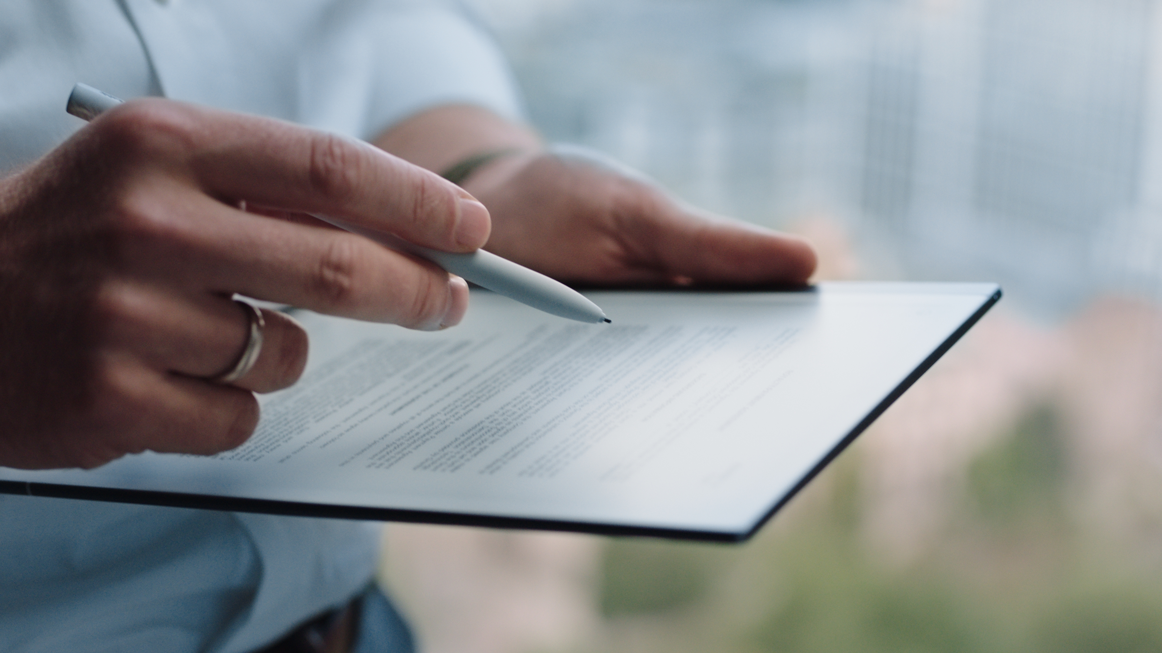 The reMarkable tablet is designed for reading, writing, and drawing and nothing else; its designers' goal is to "help you think."