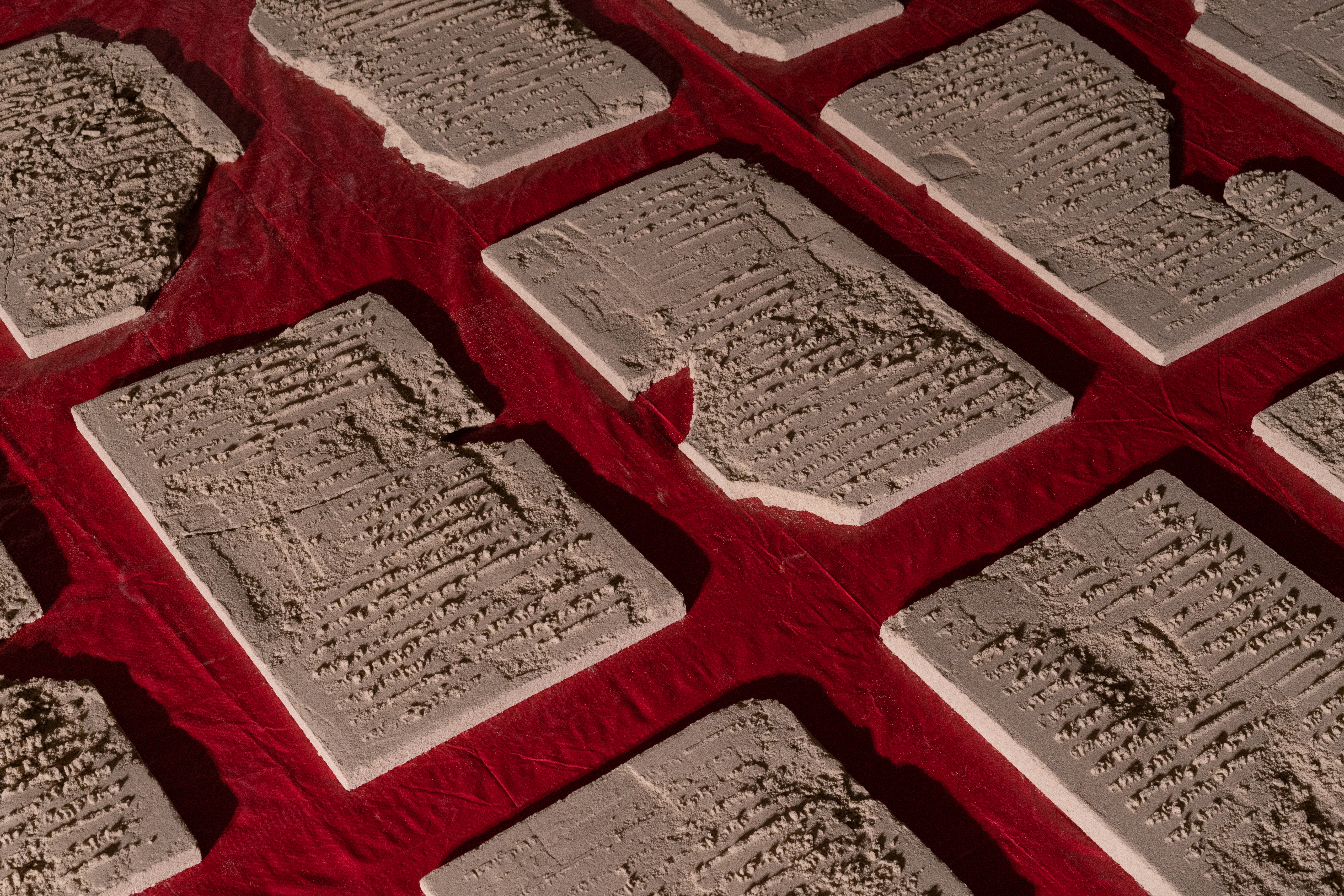 A detail from Nasser Alzayani's "Watering the distant, deserting the near."