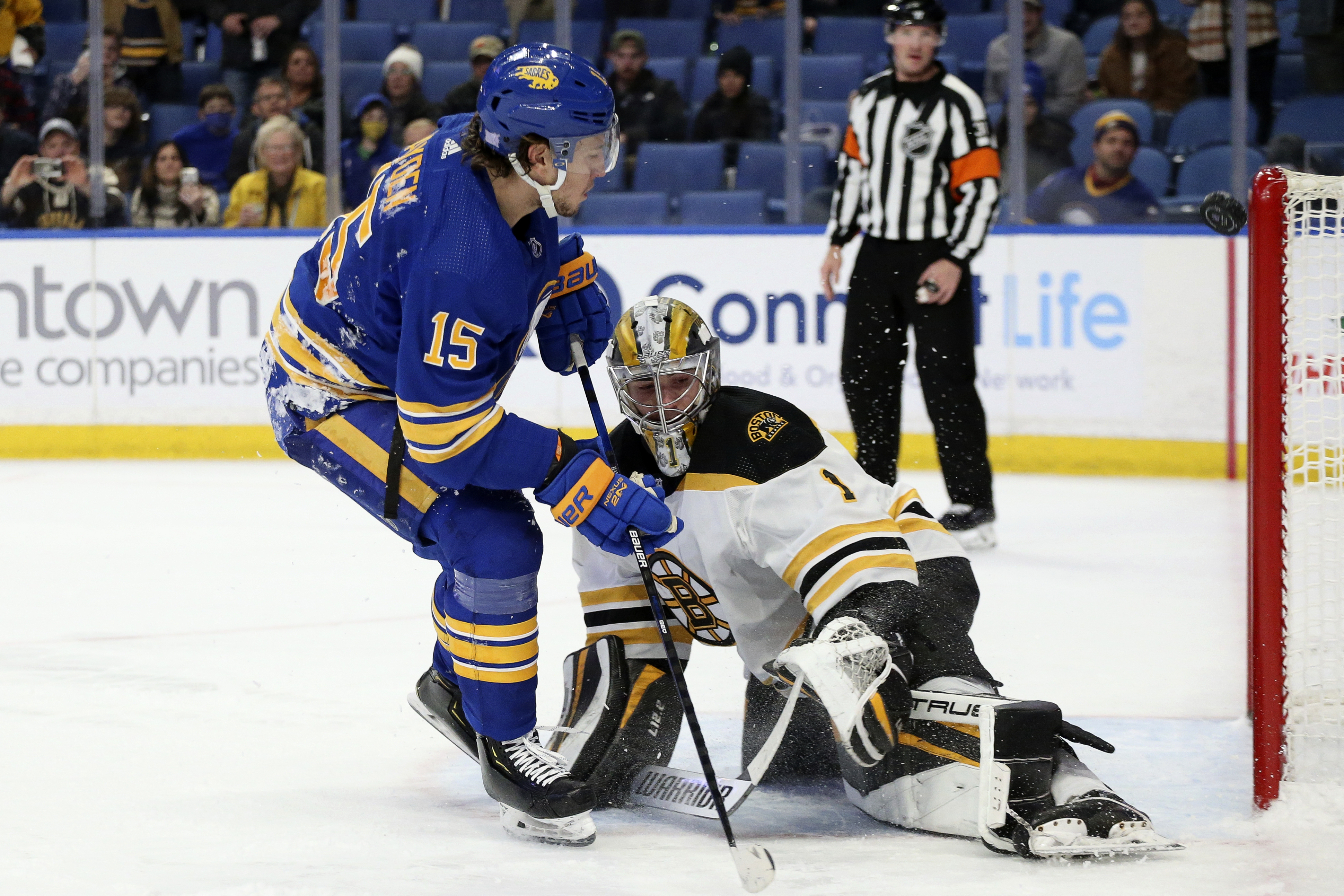 Jeremy Swayman stopped 24 shots on the night.
