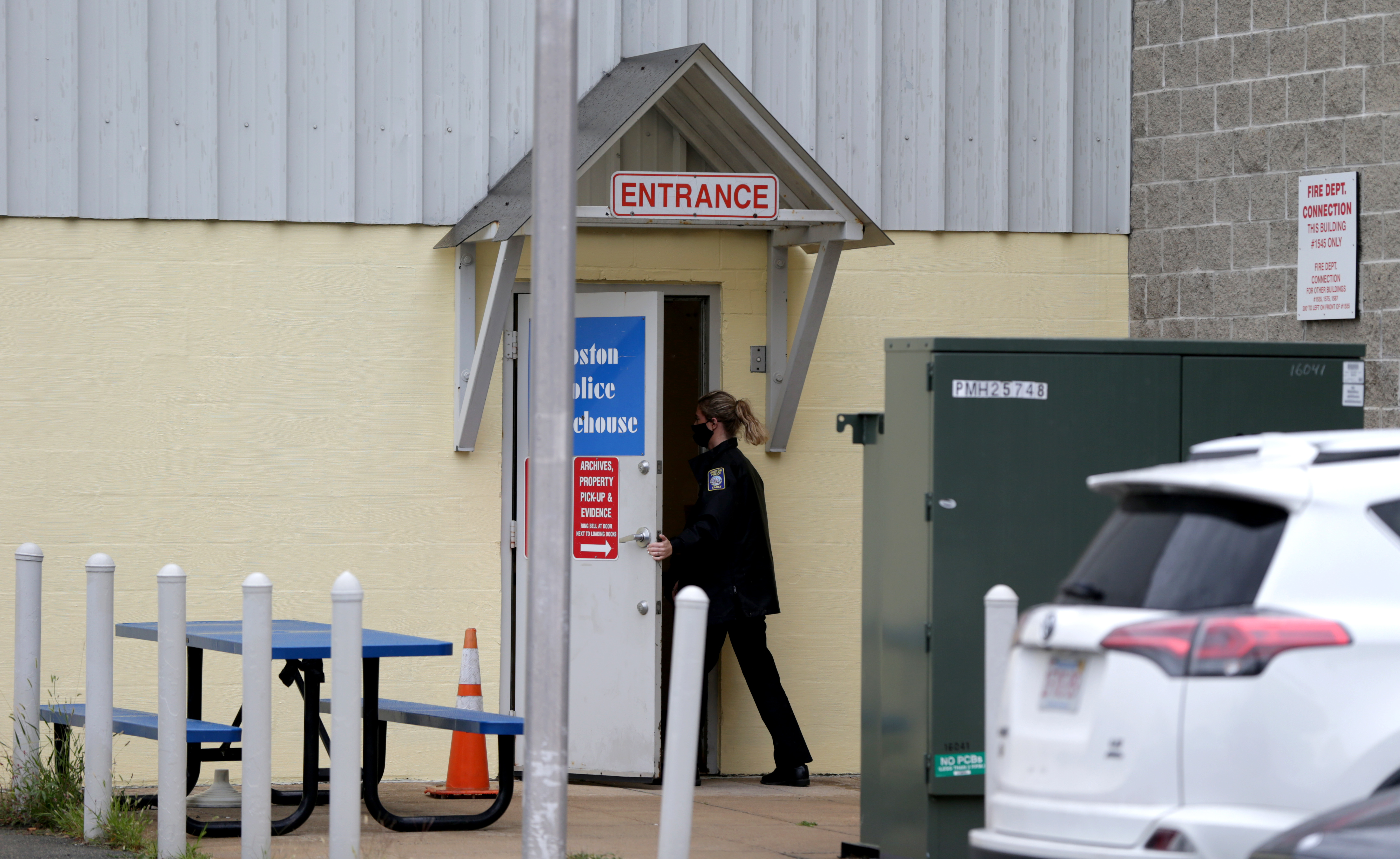 The Boston Police Department evidence warehouse in Hyde Park.