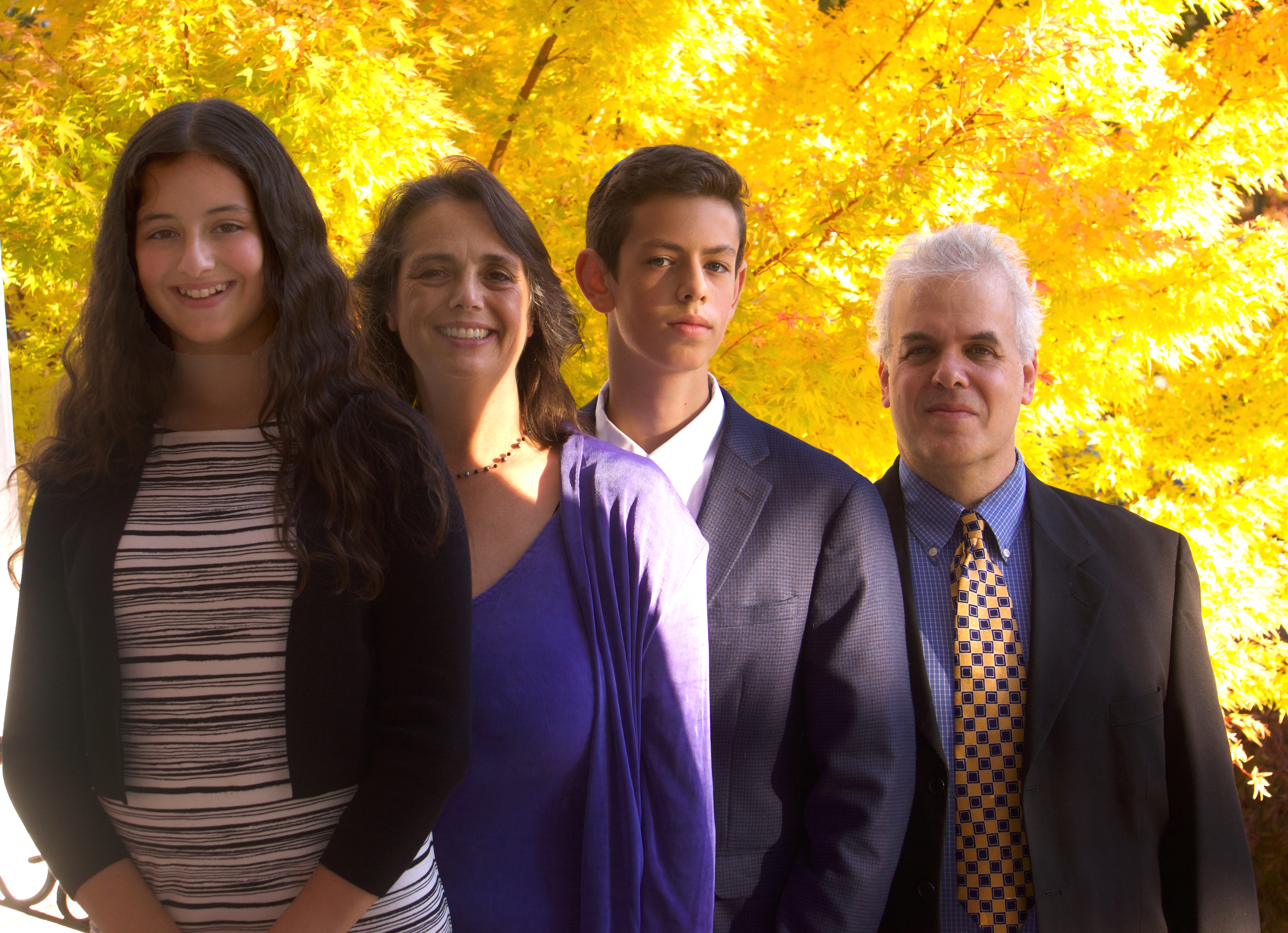Ellen Krause-Grosman (second from left) and her family.