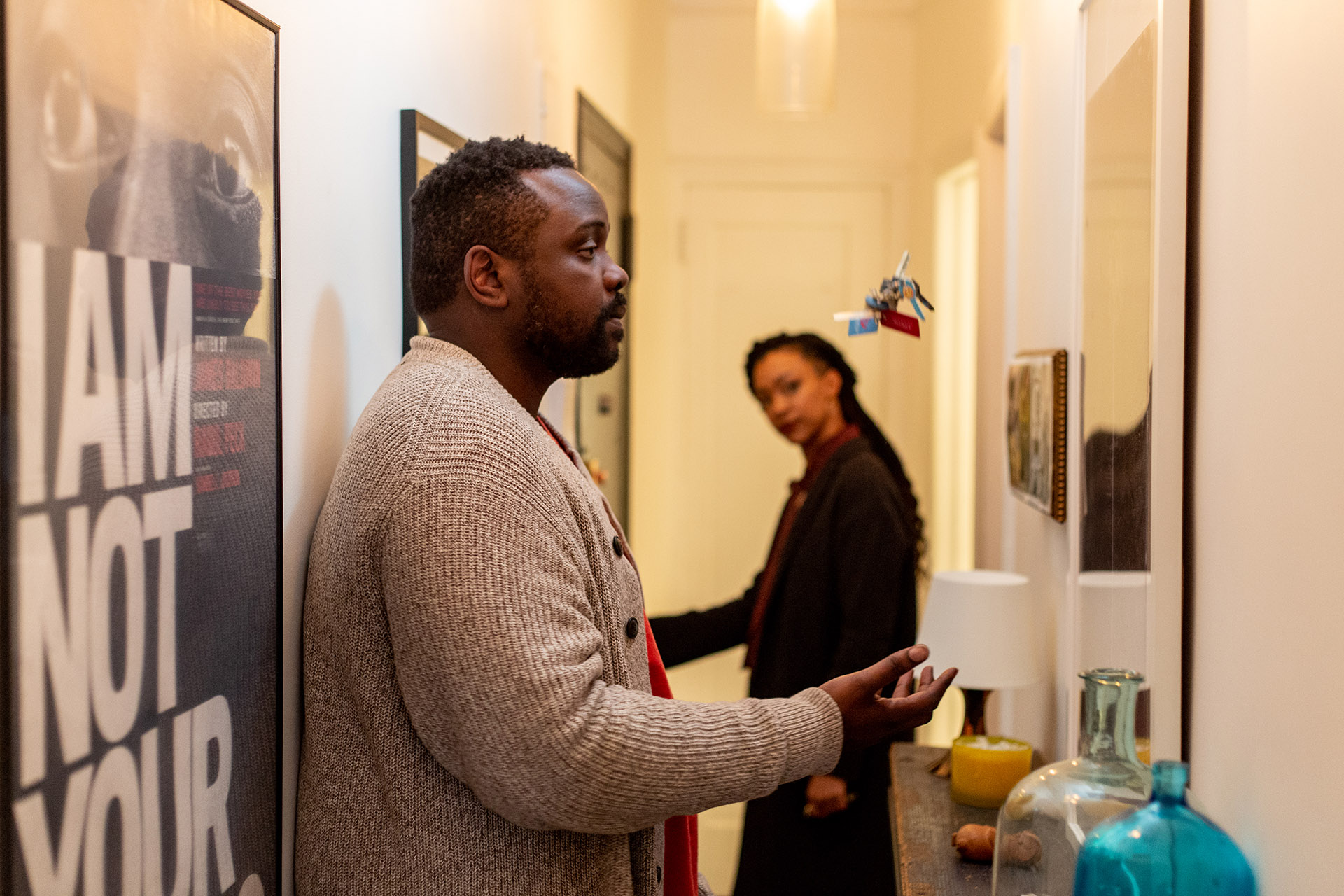 Brian Tyree Henry and Sonequa Martin-Green in "The Outside Story."
