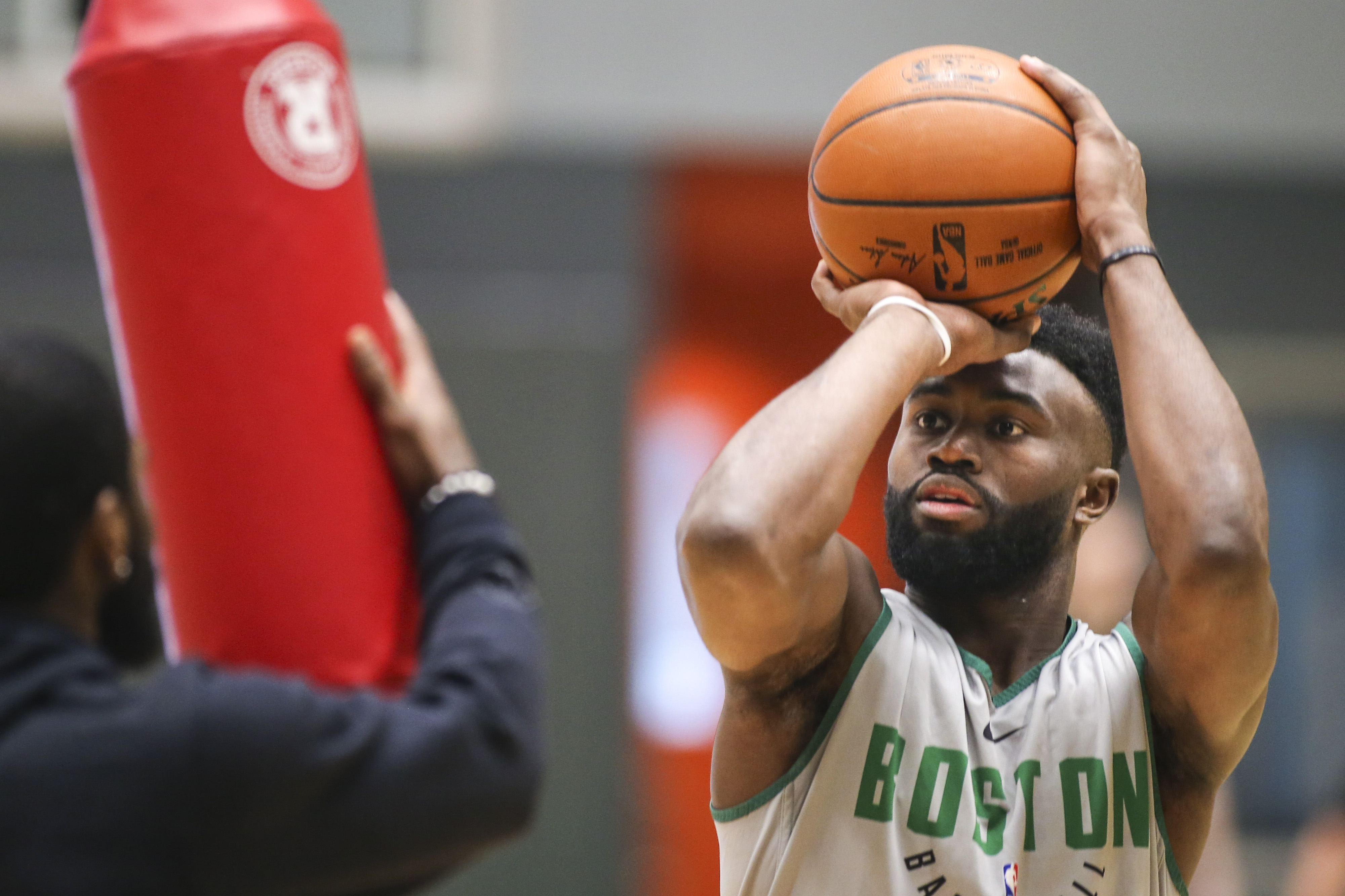 For Jaylen Brown and the Celtics, there's a whole new series of protocols to follow when it comes to practice.