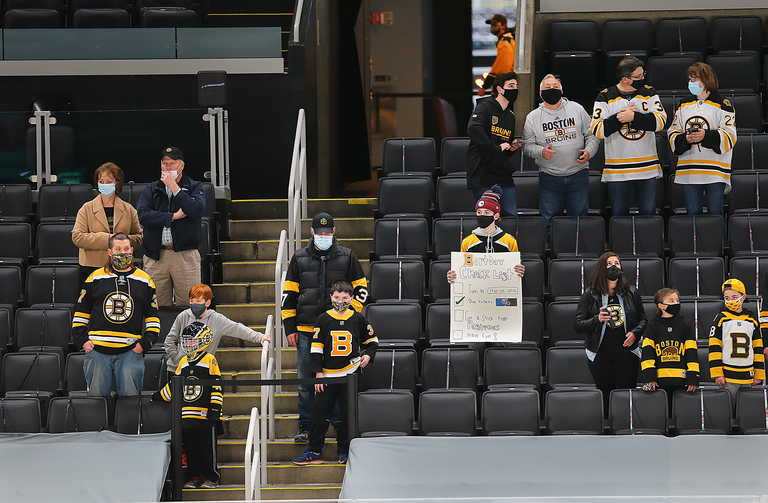 TD Garden has been limited to 12 percent capacity, meaning about 2,100 Bruins fans can attend games.