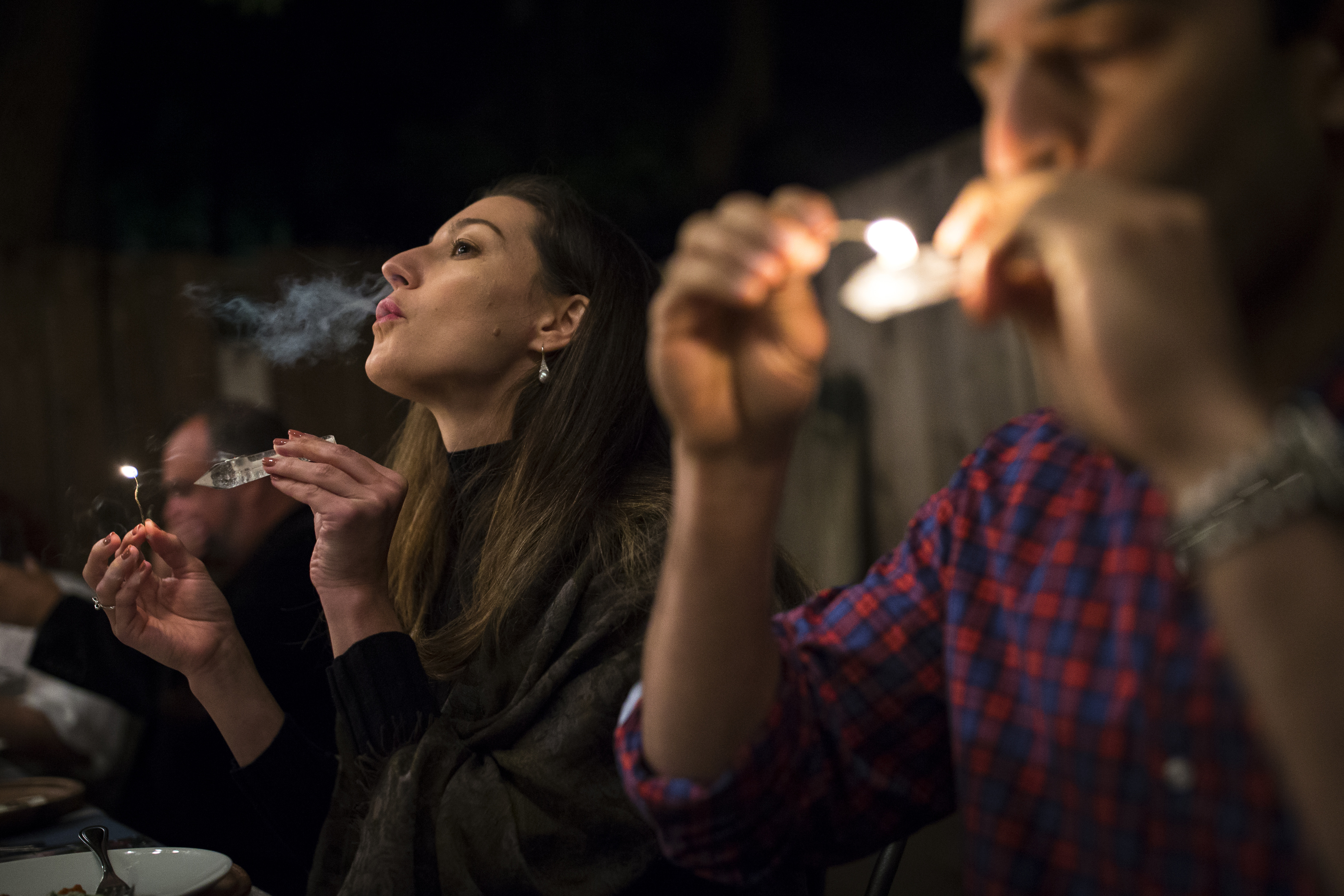 People smoked marijuana during an event in Cambridge in 2019.