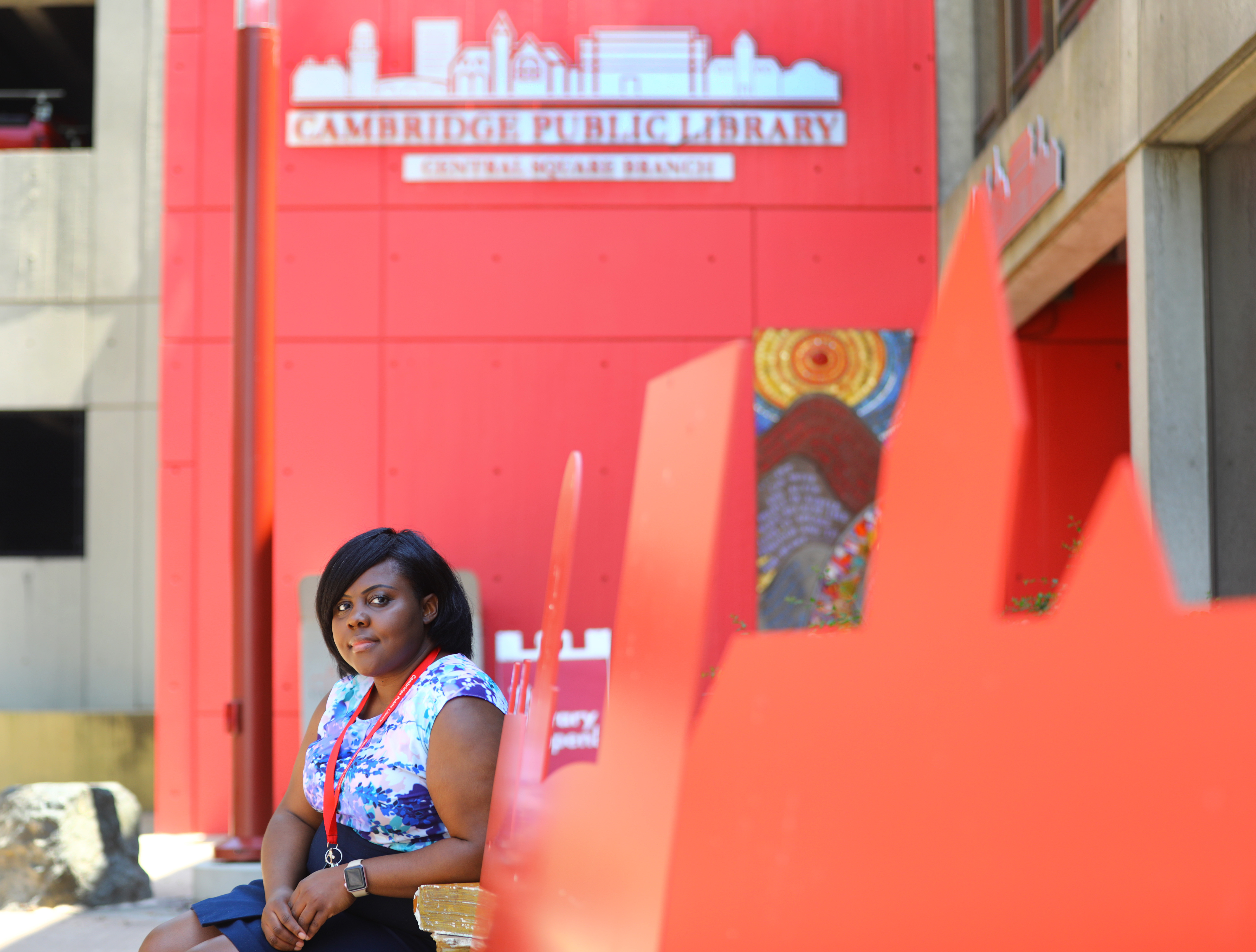 Marie Mathieu is a social worker for the Cambridge Public Library.