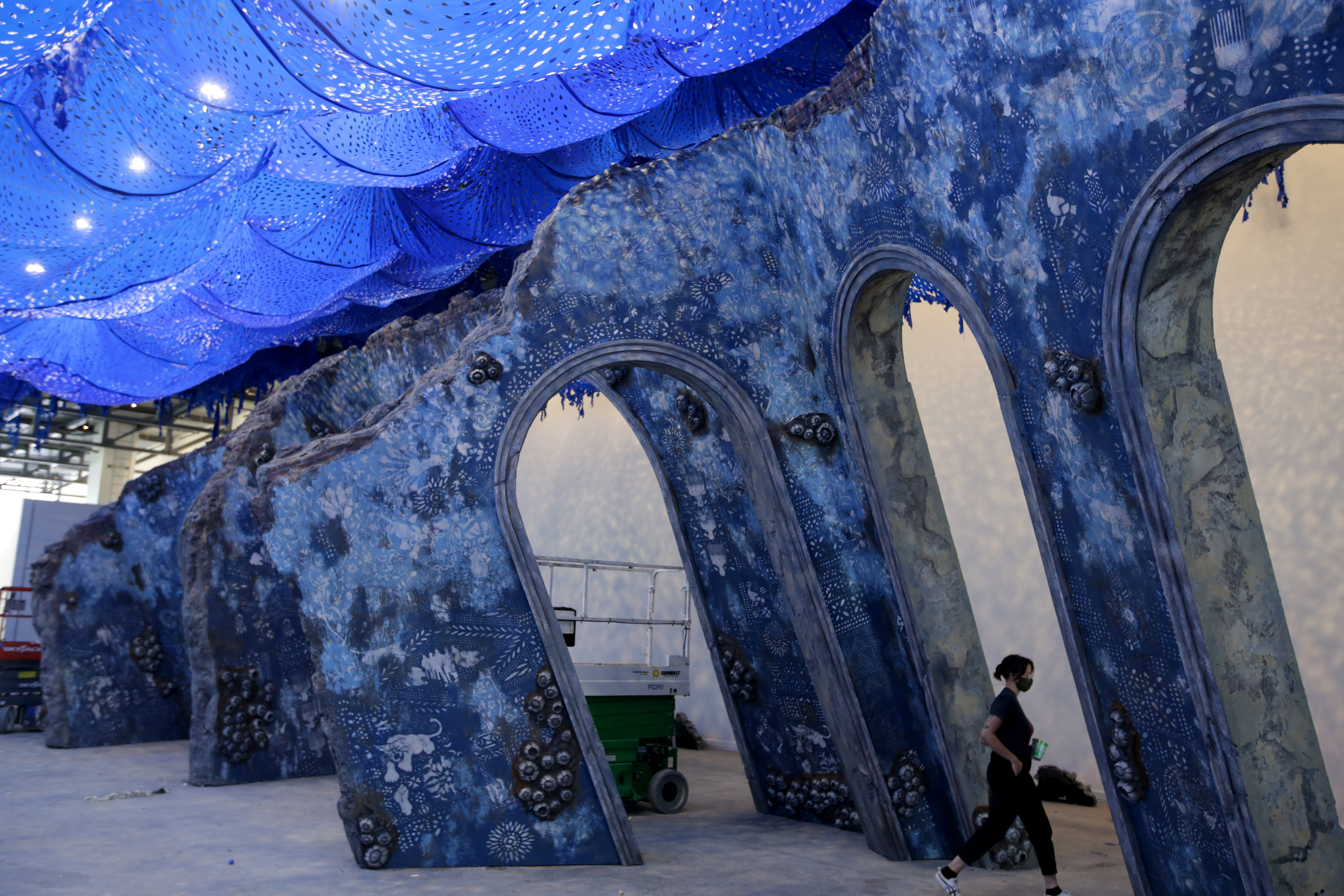 Firelei Báez's ICA Watershed installation imagines the Sans-Souci palace emerging from Boston Harbor.