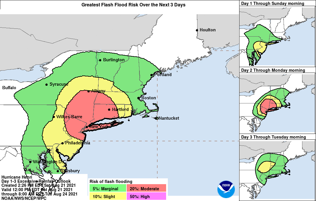 Maps What to expect from Henri in New England The Boston Globe