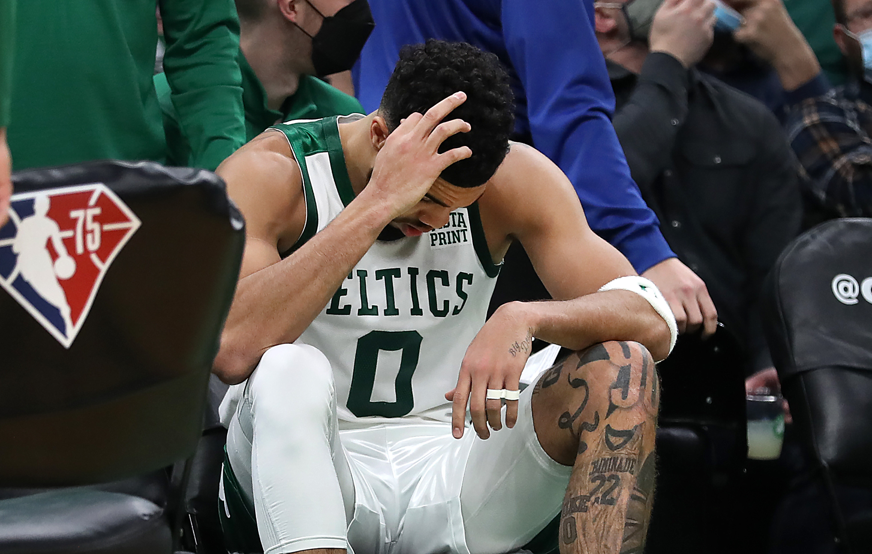 Jayson Tatum praises Tom Brady during visit to Patriots training camp