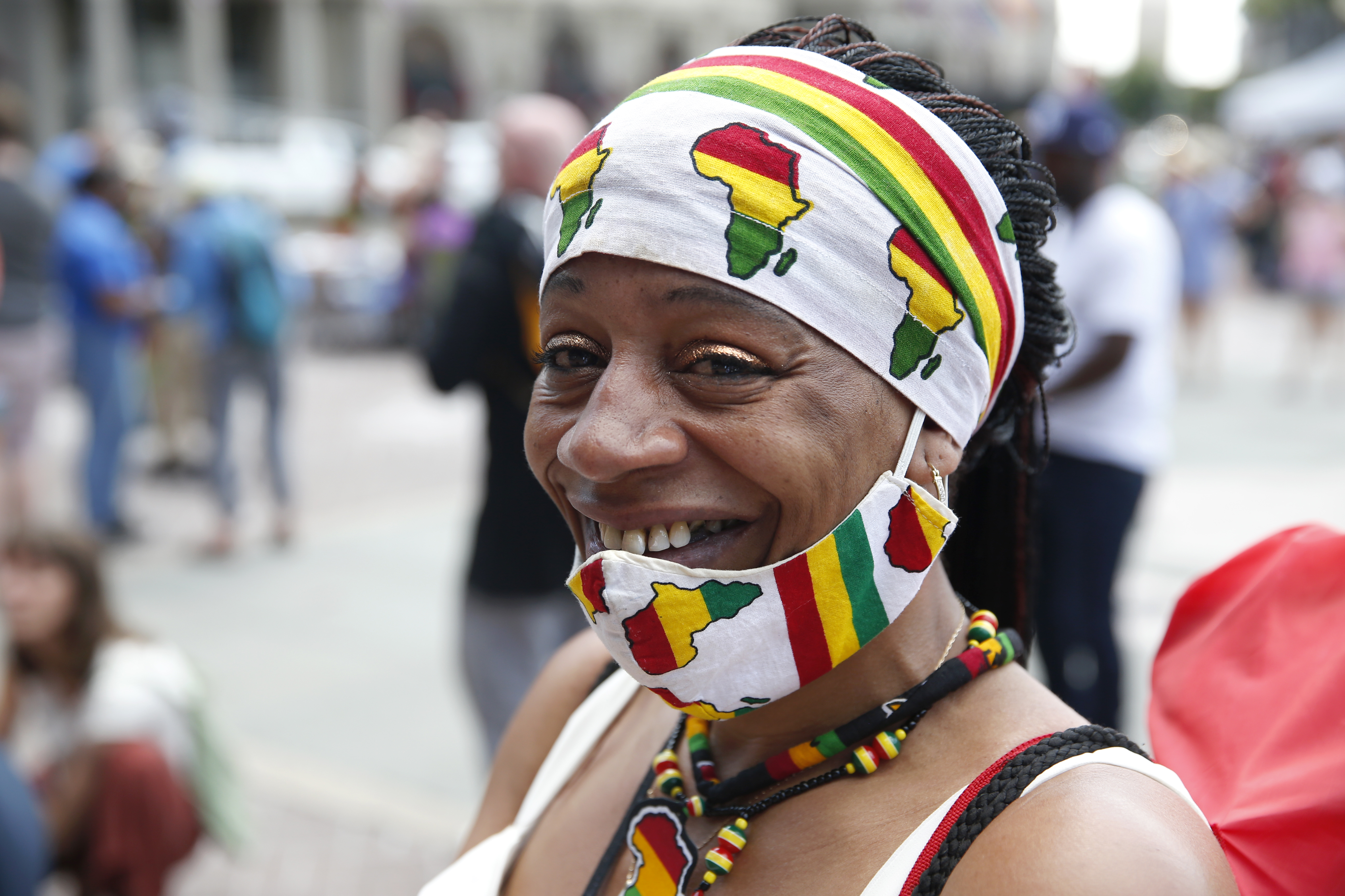 Margarida Tavares was in attendance at the Juneteenth celebration at Copley Square.