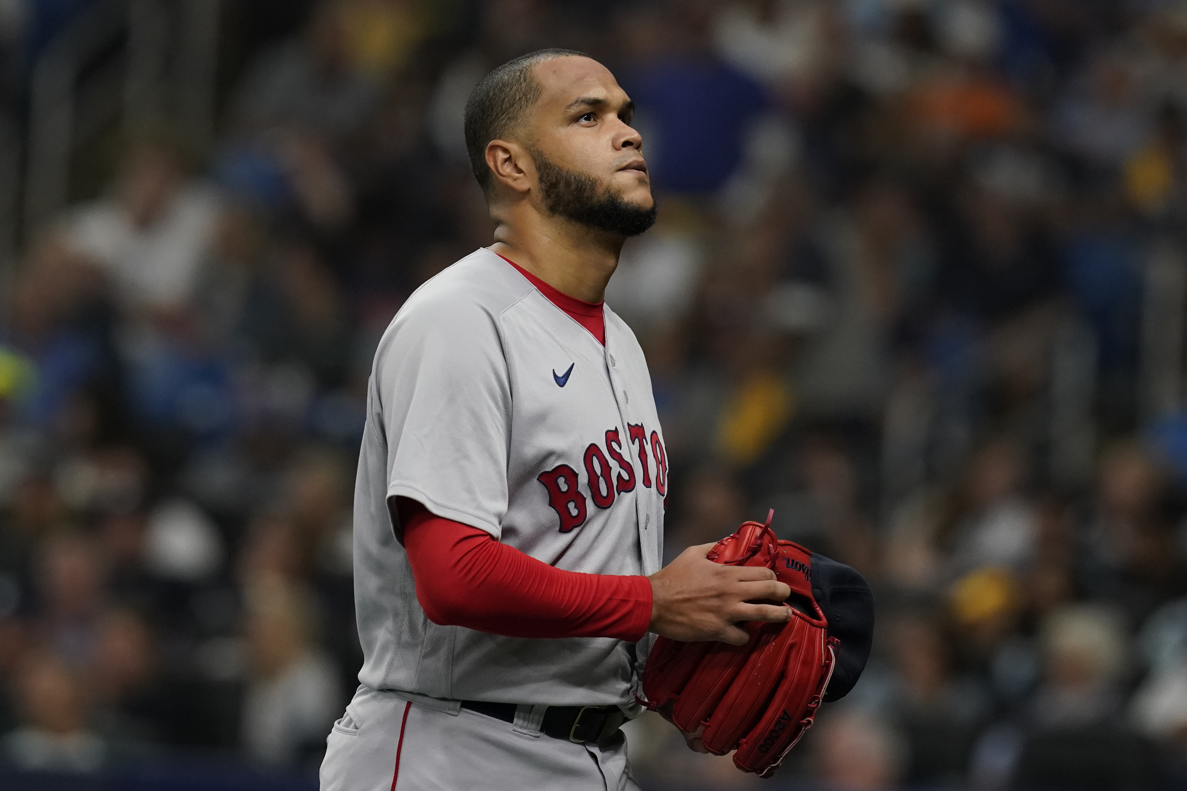 St. Petersburg, United States. 01st Aug, 2021. Tampa Bay Rays starter Shane  McClanahan pitches against the Boston Red Sox during the first inning of a  baseball game at Tropicana Field in St.