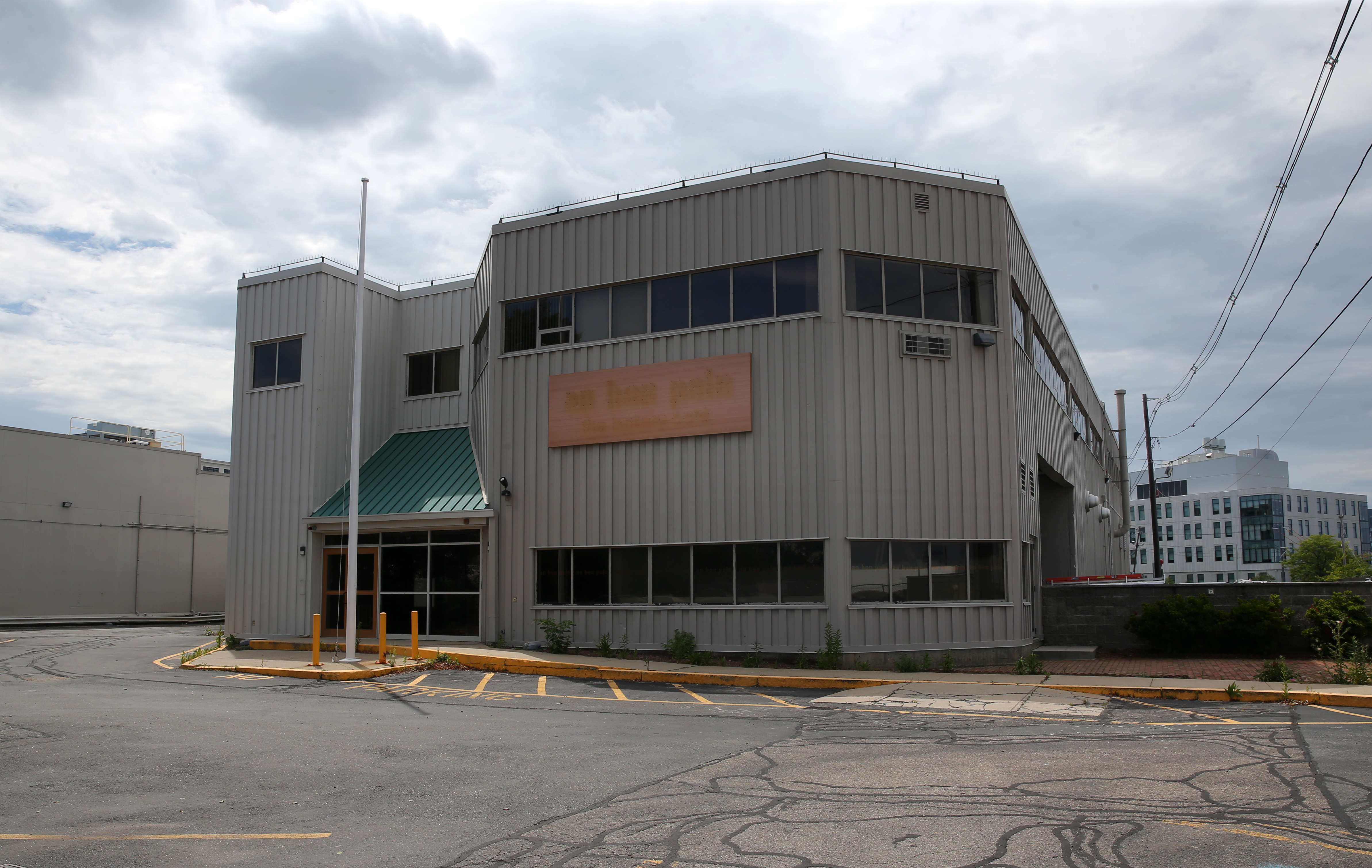 A view of the former Au Bon Pain headquarters in the Raymond L. Flynn Marine Industrial Park.