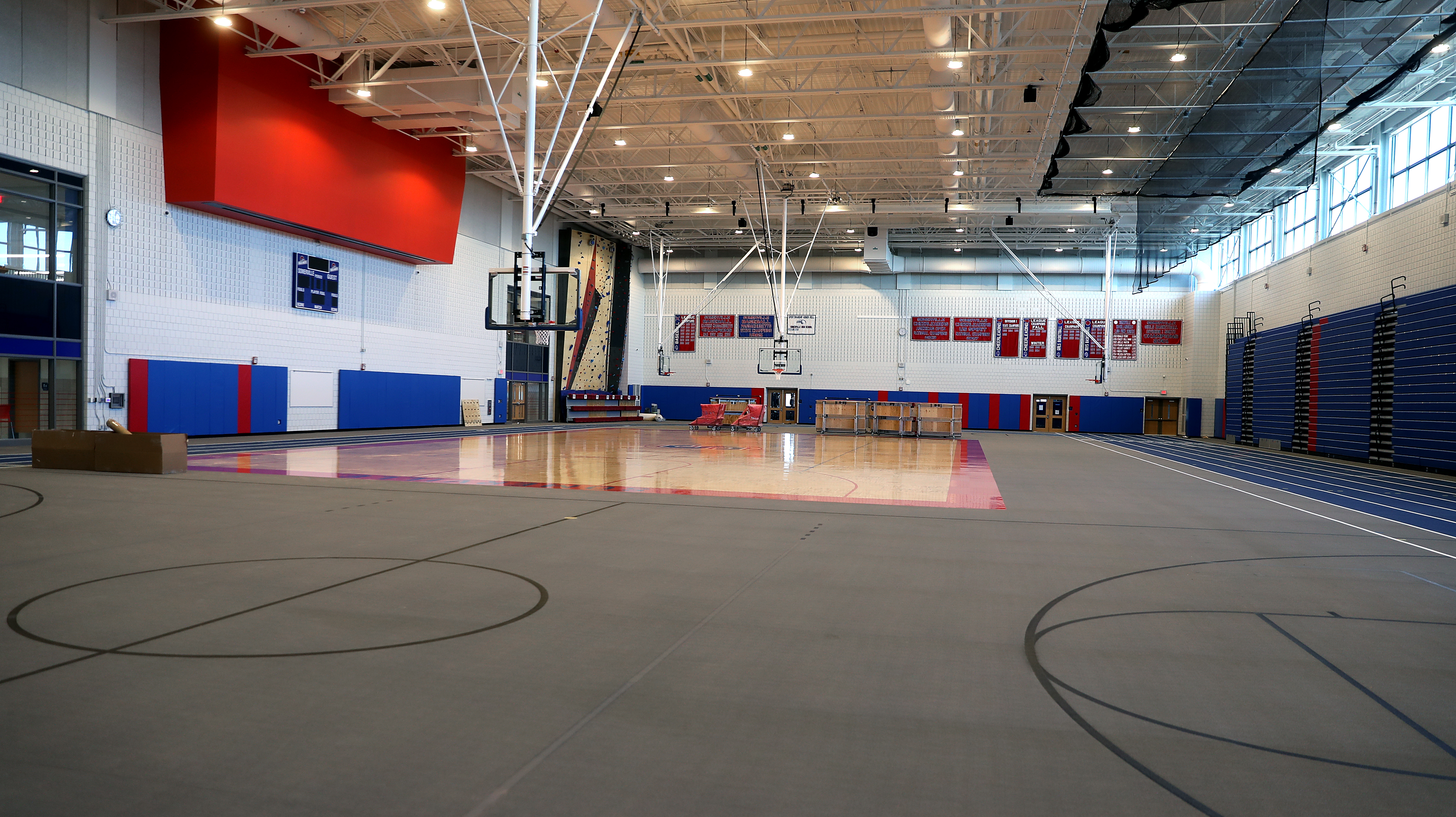 The gym at Somerville's new high school.