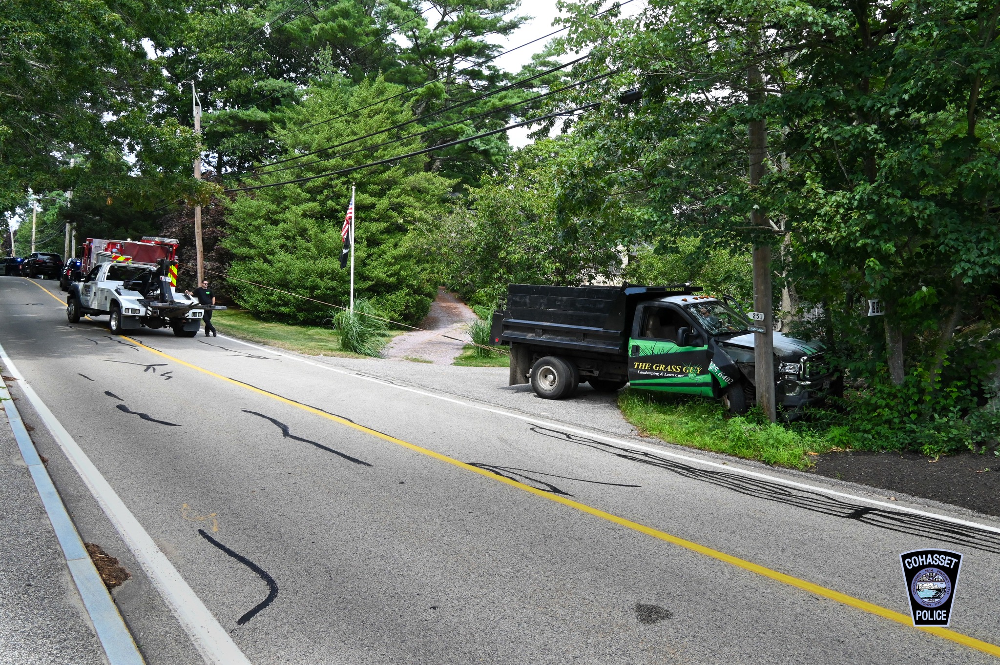 SUV crashes into three cars for sale on Cohasset lot