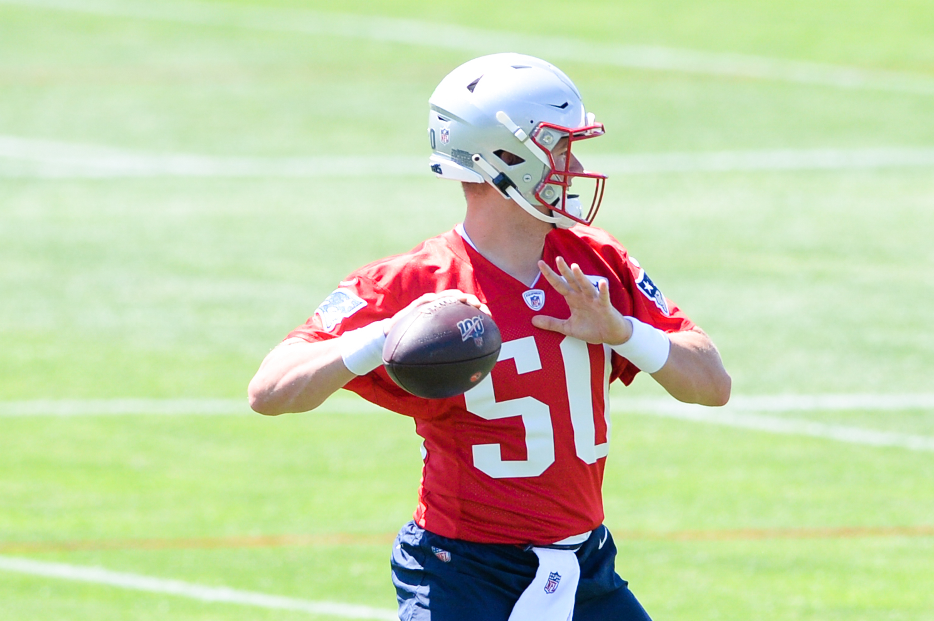 Rookie quarterback Mac Jones has had an impressive spring.