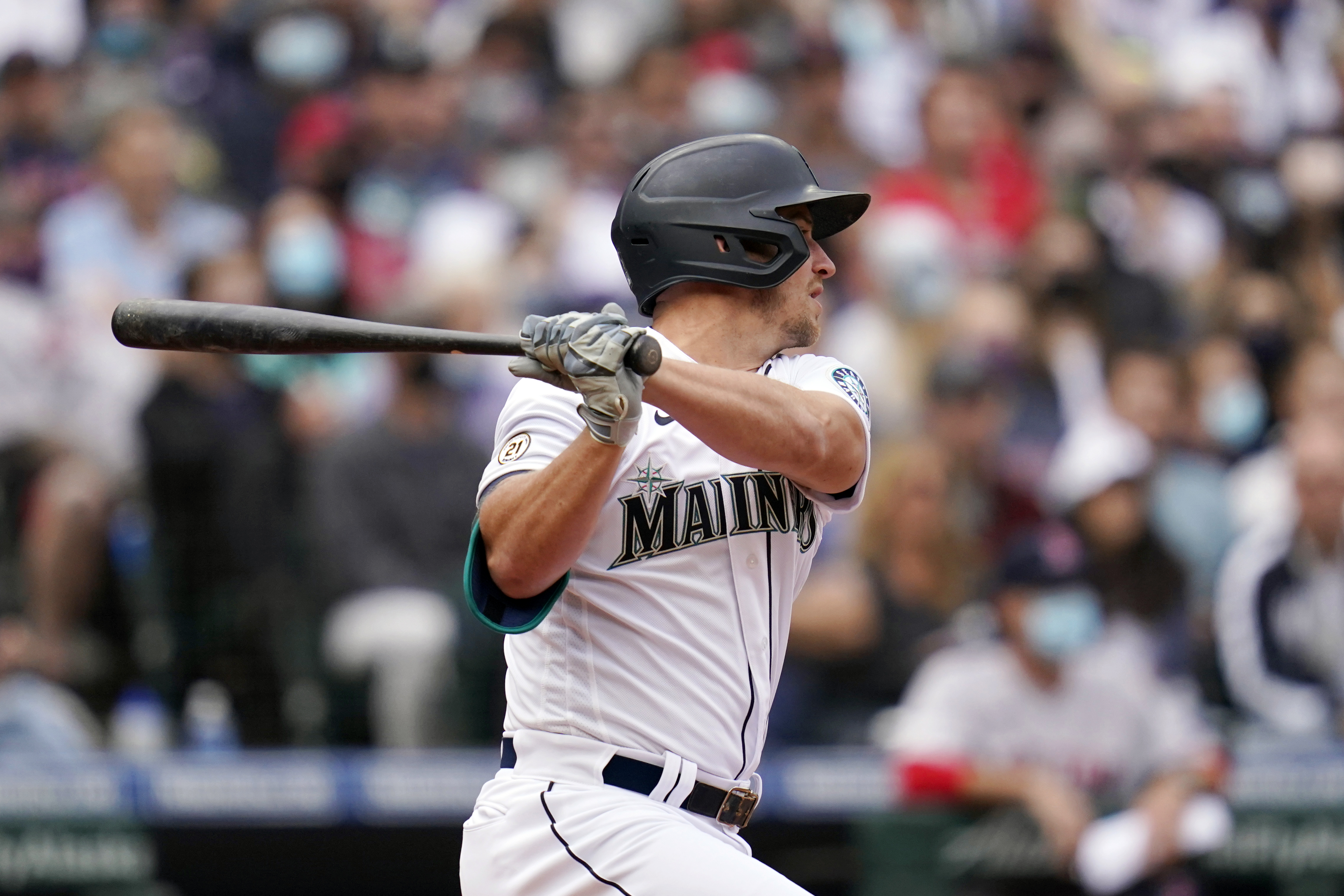 Kyle Seager's two-run double was a big hit for the Mariners.