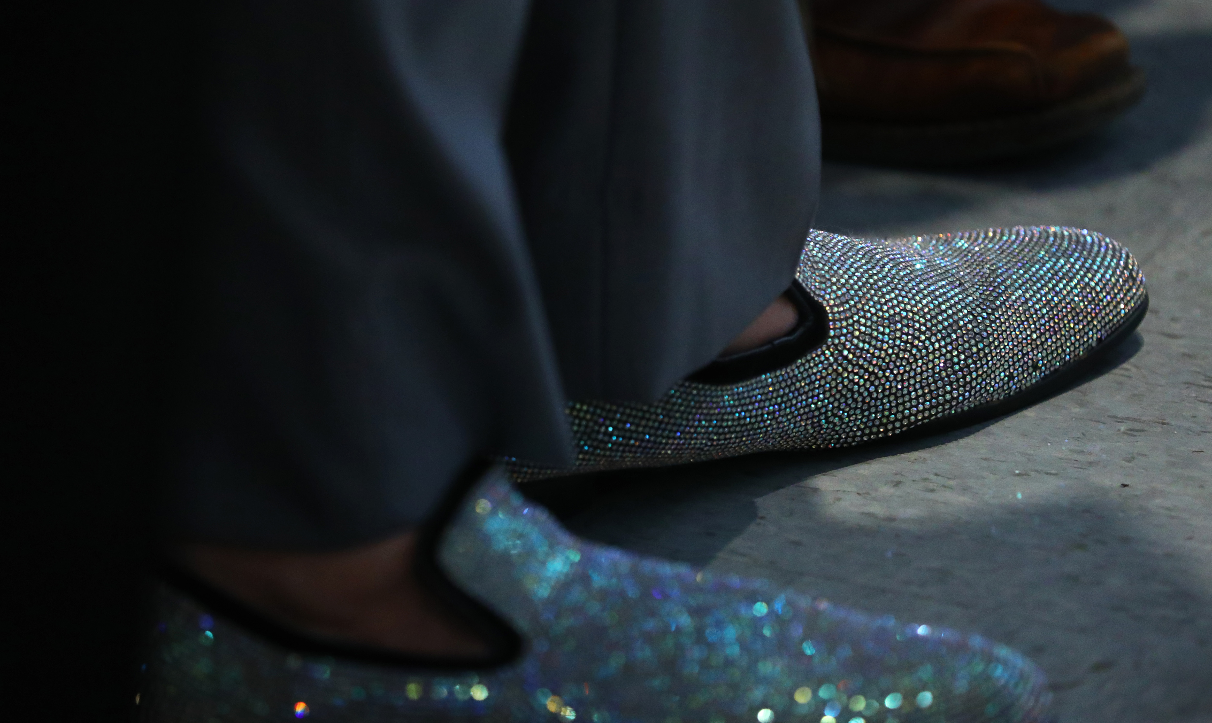 Tenor Michael Gonzalez wore sparkly shoes.