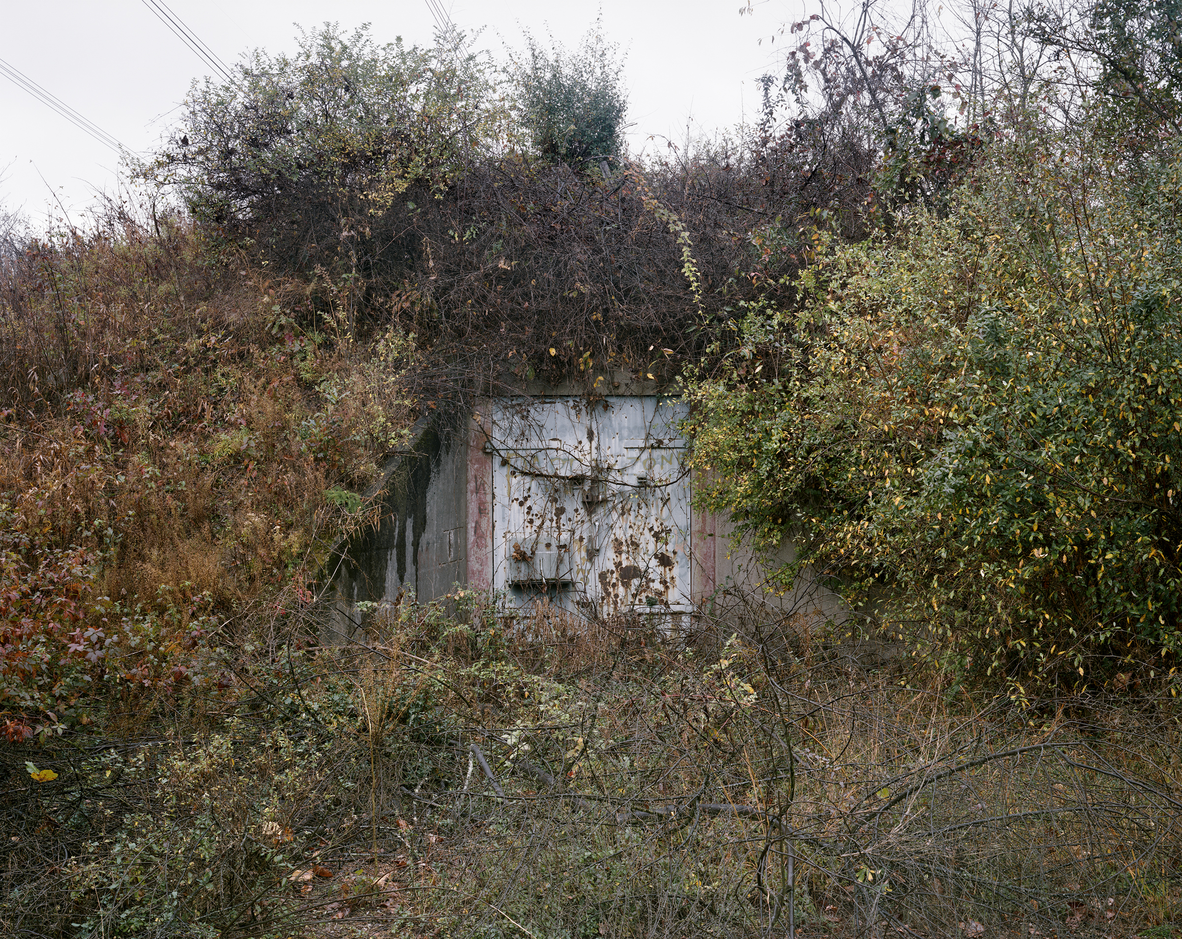 Joshua Dudley Greer, "TNT Storage Igloo N6-B, Point Pleasant, West Virginia, 2012." From the series "Point Pleasant."