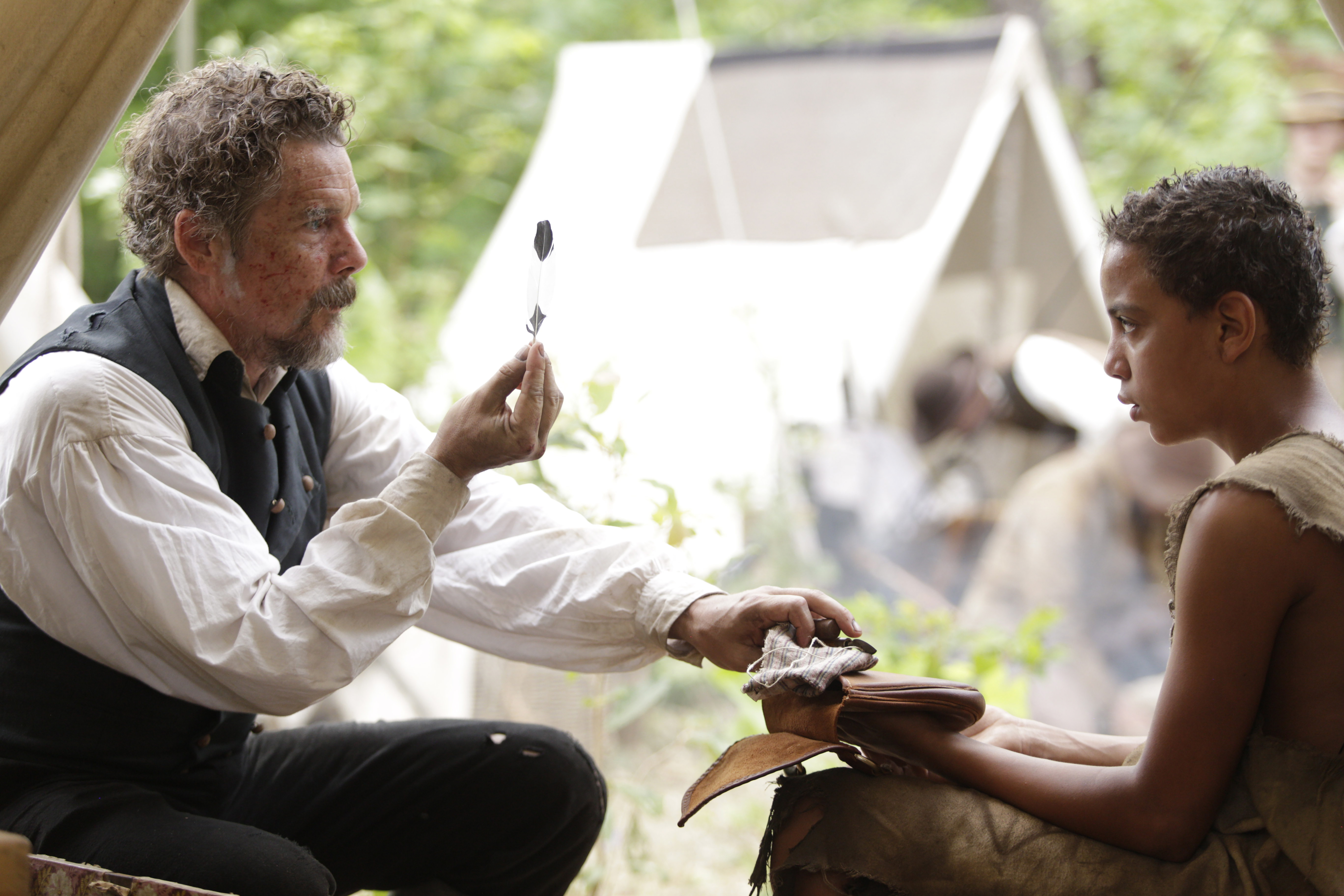 Ethan Hawke (left) and Joshua Caleb Johnson in Showtime's "The Good Lord Bird."