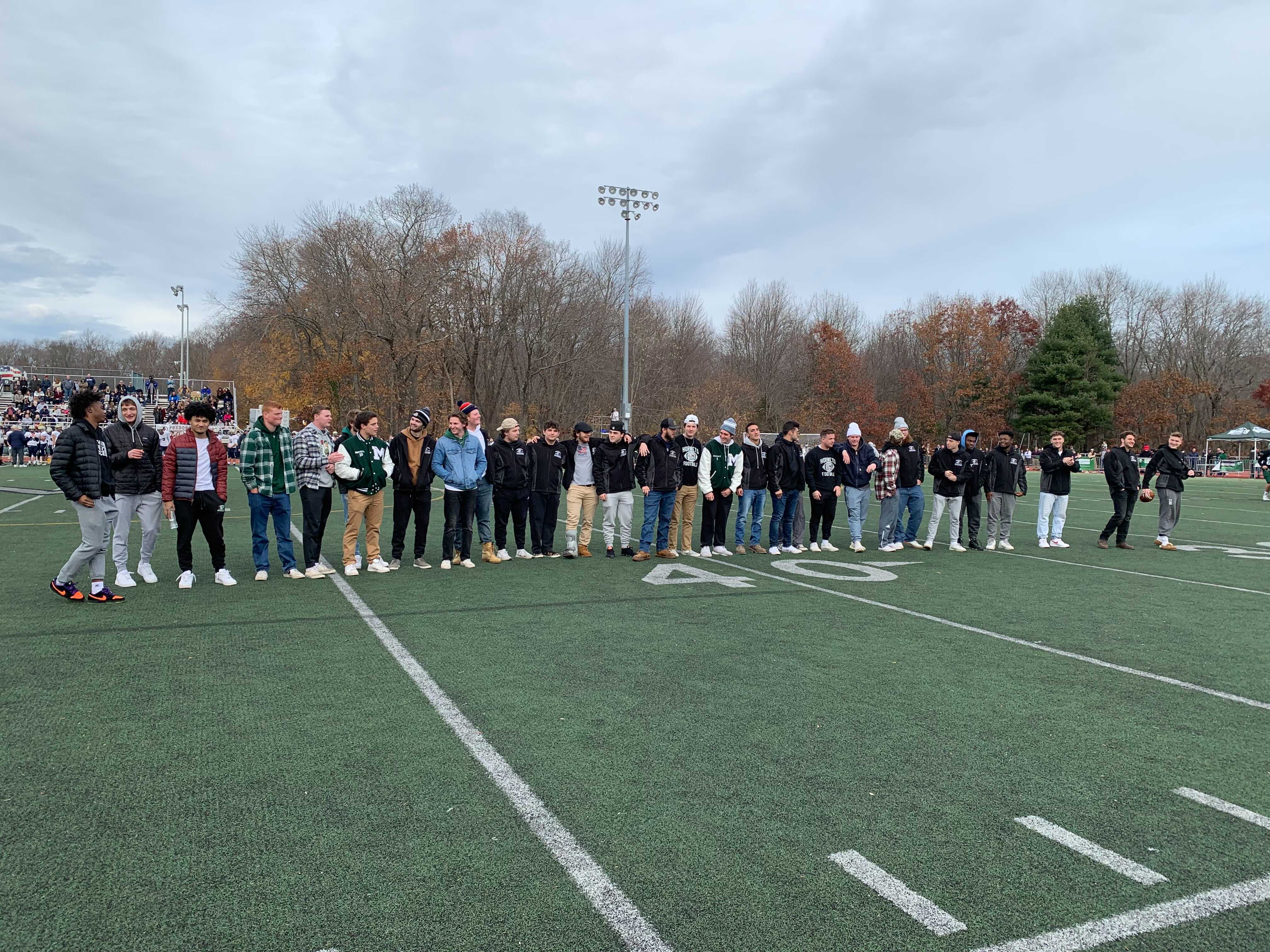 Mansfield honored its 2019 Division 2 Super Bowl winning team at halftime.