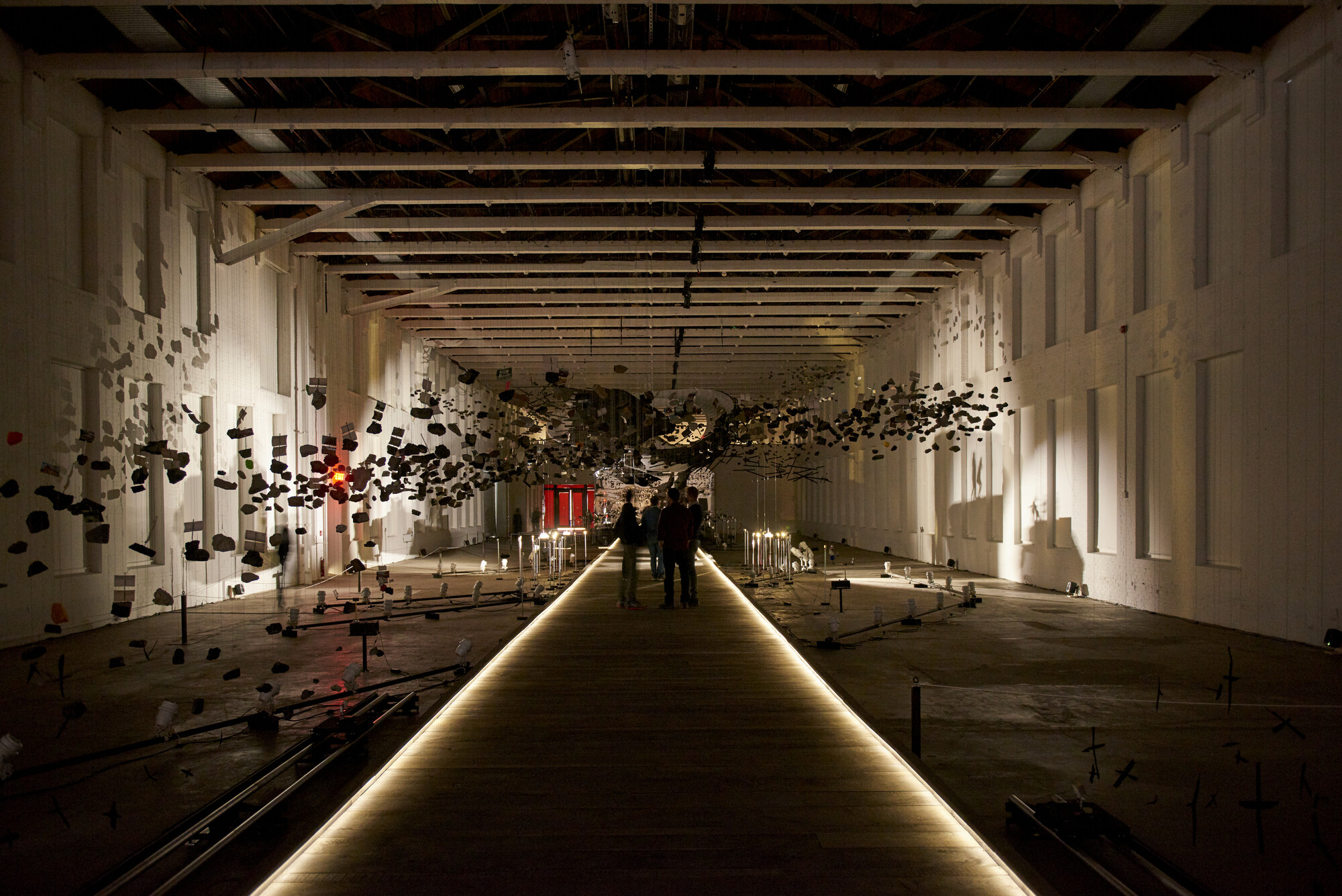 Glenn Kaino's "In the Light of a Shadow" fills Building 5 at Mass MoCA.