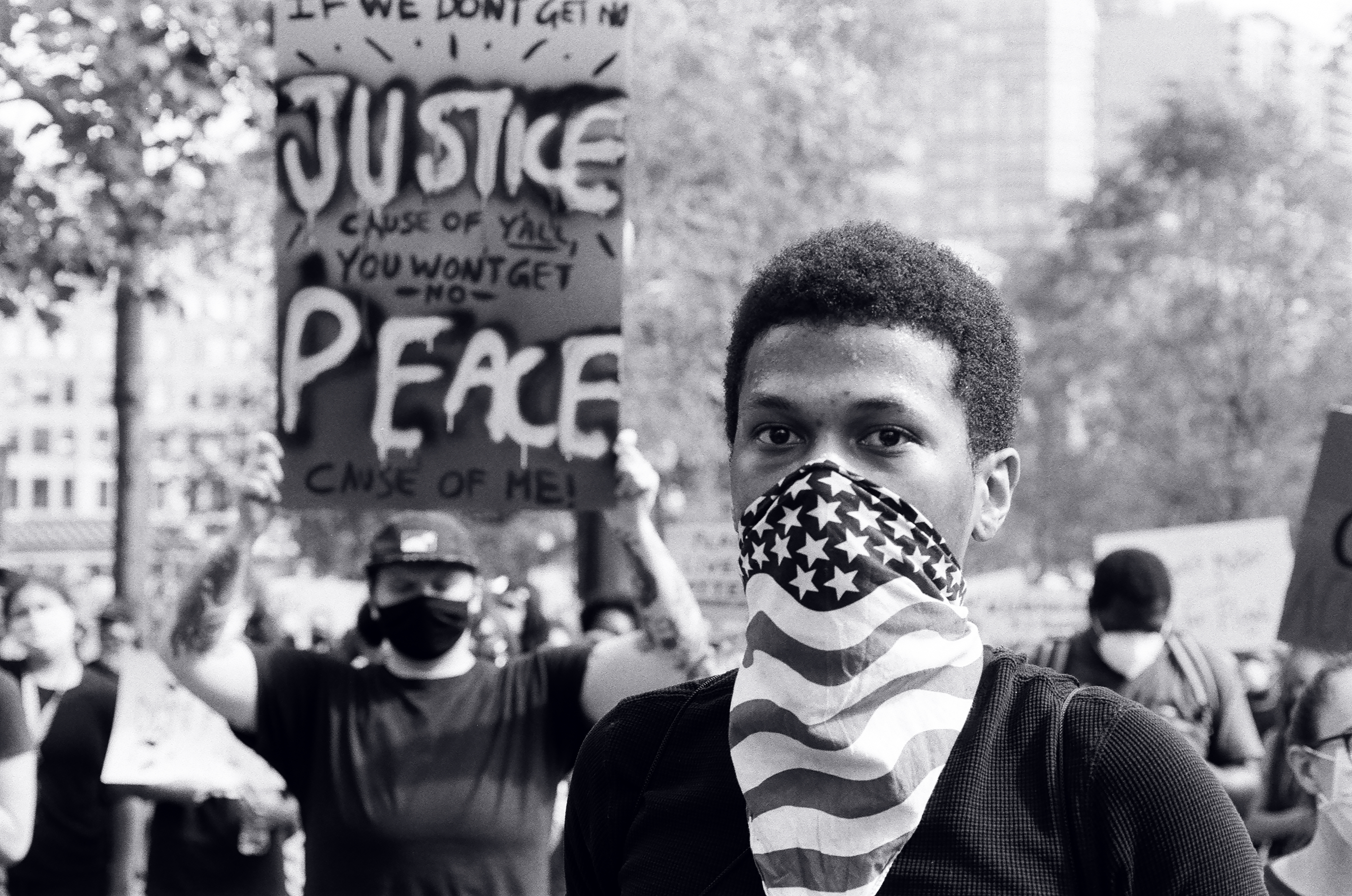 Sam Williams' photo on Boston Common's. "It is all too familiar to see the flag used as a way to silence the voices of minorities nationwide," he said recently of the image.