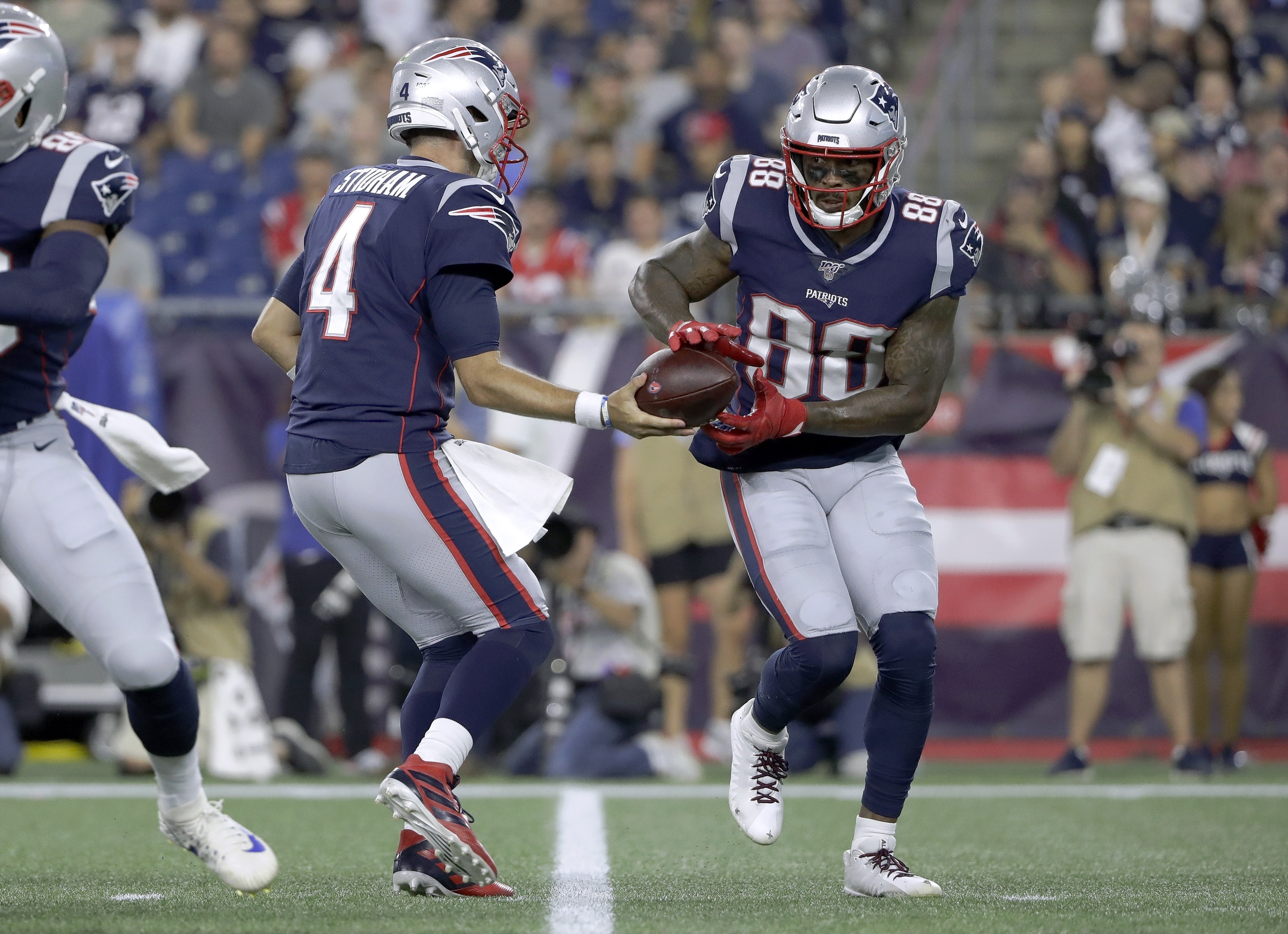 Demaryius Thomas (right) was briefly a member of the Patriots at the end of his career, though he did not play in a regular-season game for them.