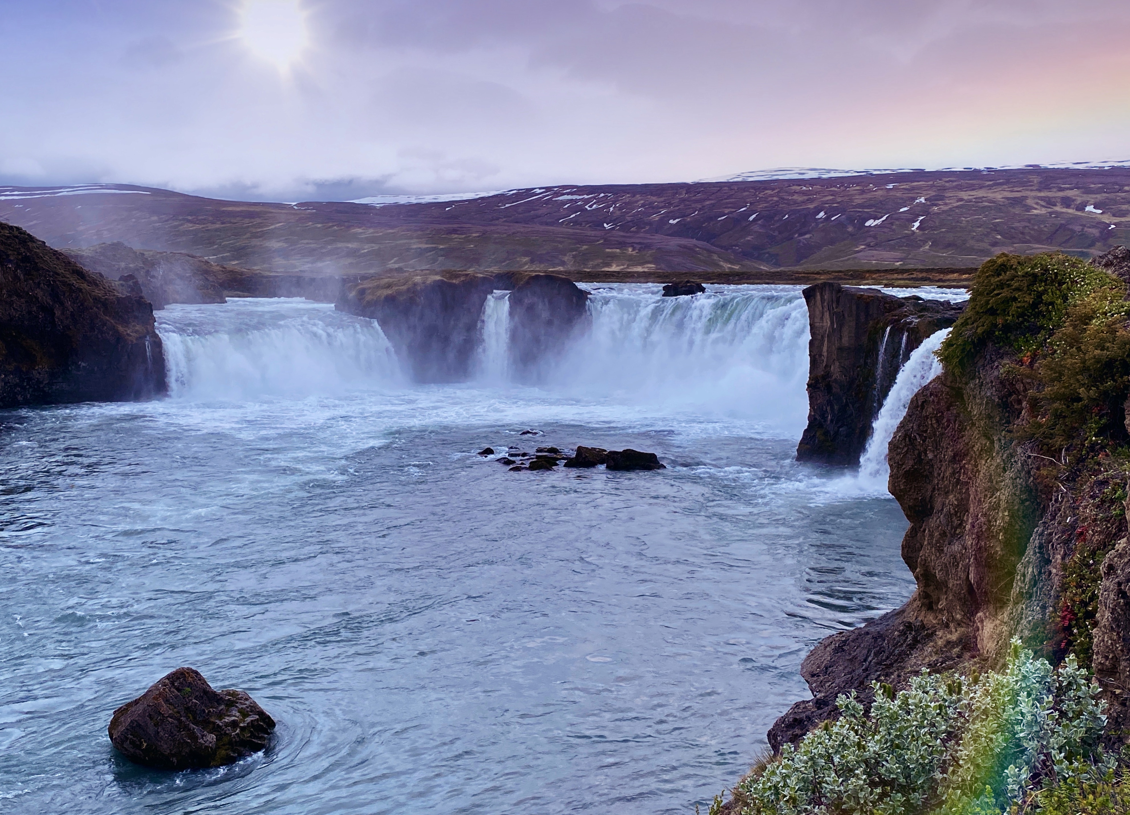 Goðafoss waterfall, part of the Diamond Circle in northern Iceland.