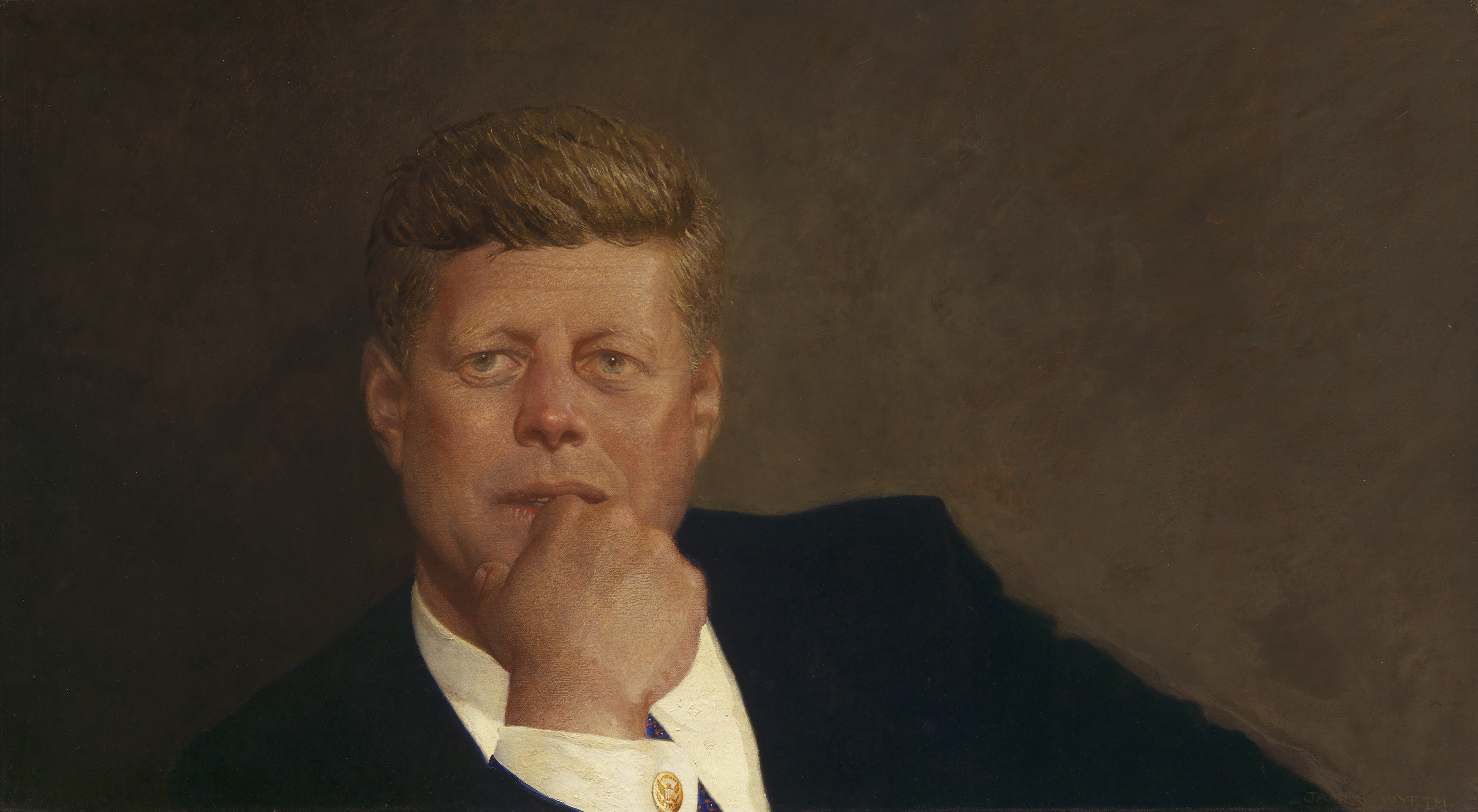 "Portrait of John F. Kennedy" was painted by Jamie Wyeth and completed in 1967.