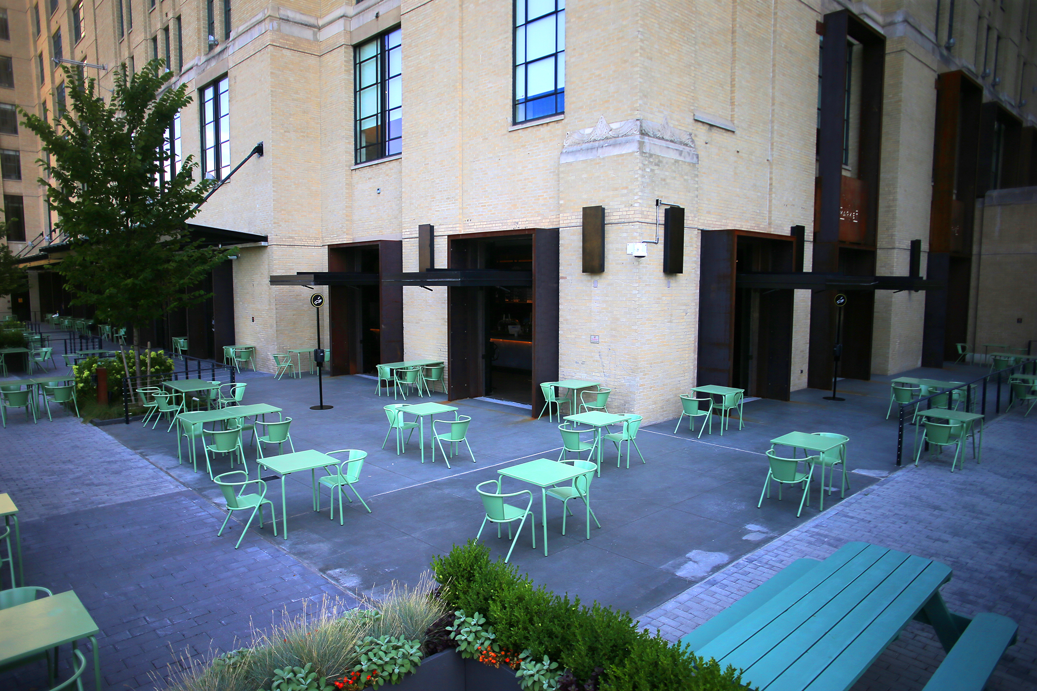 The patio at Time Out Market is 50 percent bigger to allow tables to be more spread out.