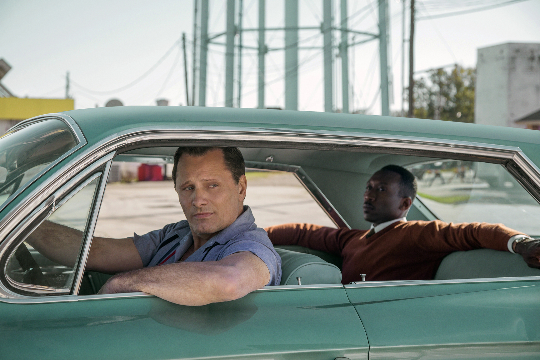 Viggo Mortensen, left, and Mahershala Ali in "Green Book."