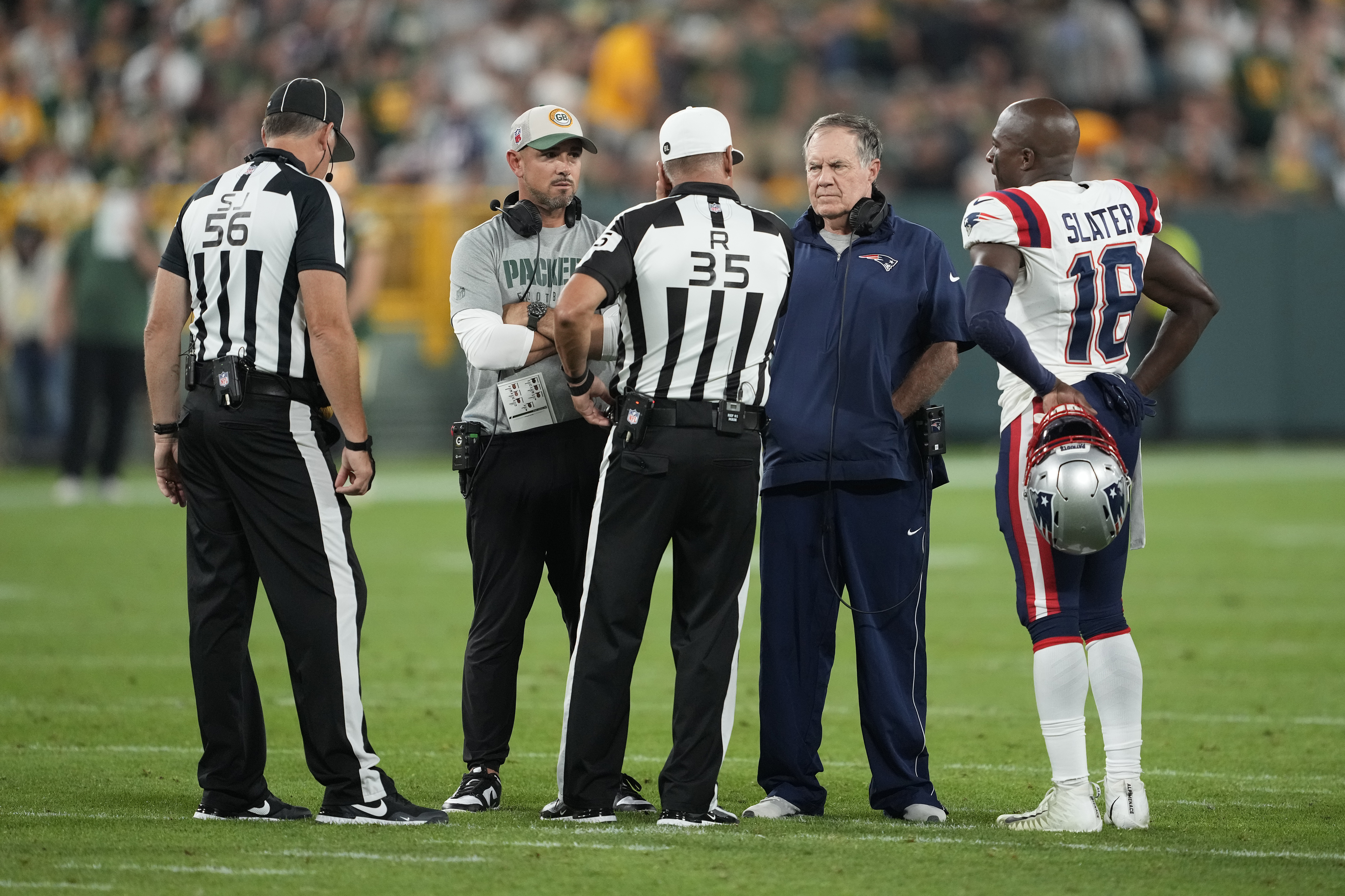 Patriots-Packers game suspended after New England CB Isaiah Bolden carted  off with injury