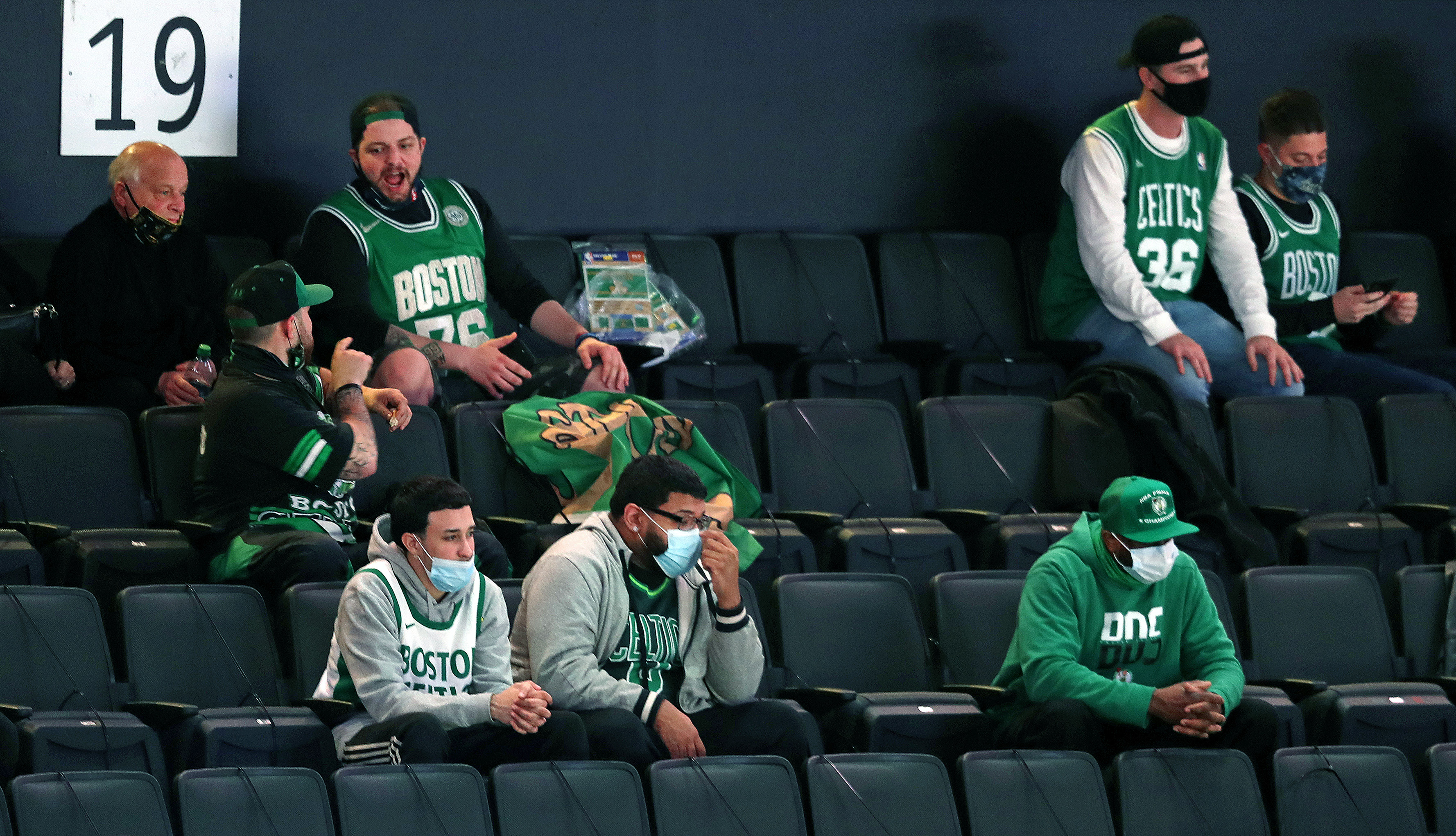 Celtics fans watched the March 29 game at the TD Garden.