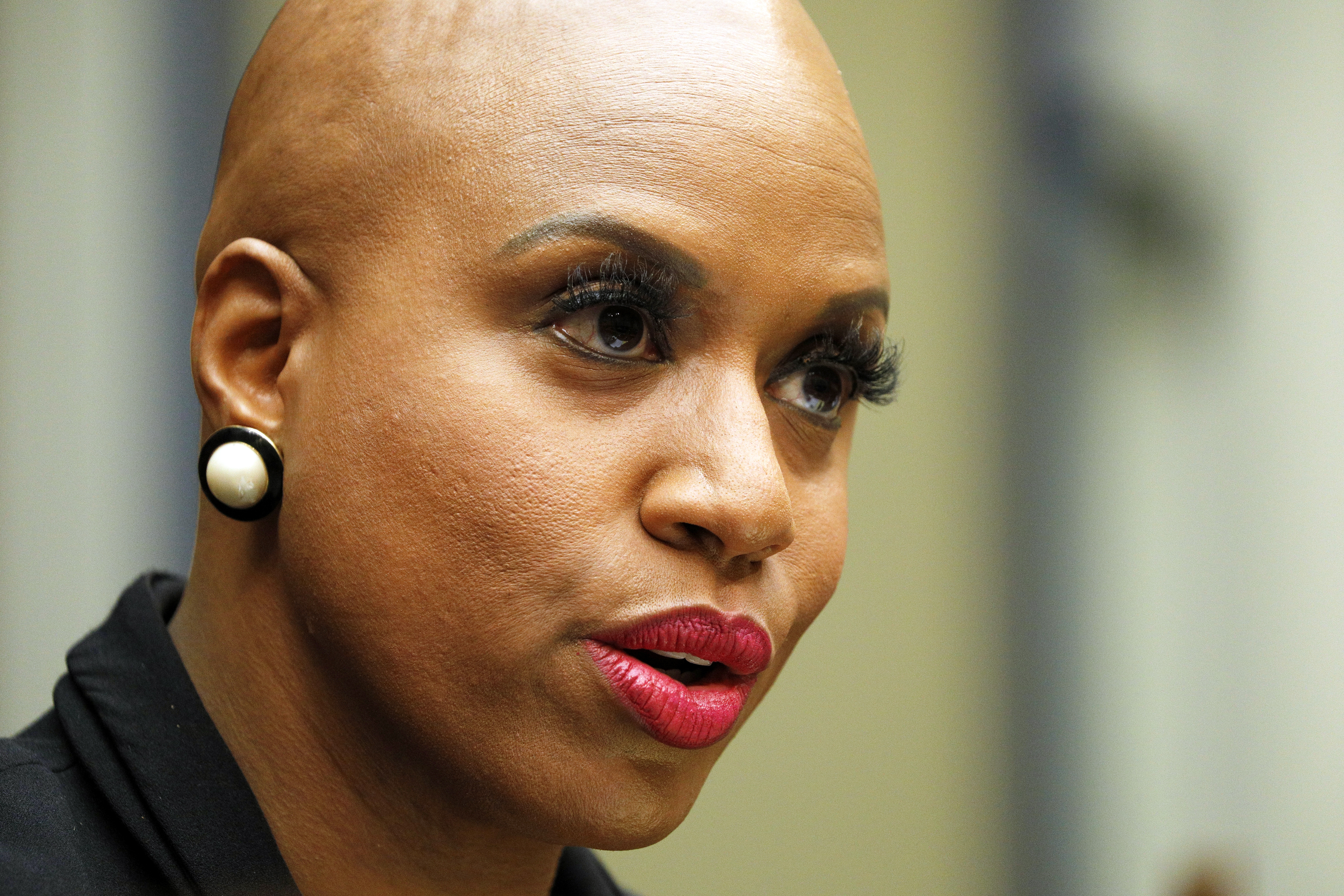 Representative Ayanna Pressley spoke during a House Oversight and Reform Committee hearing on the Postal Service on Capitol Hill in August 2020.