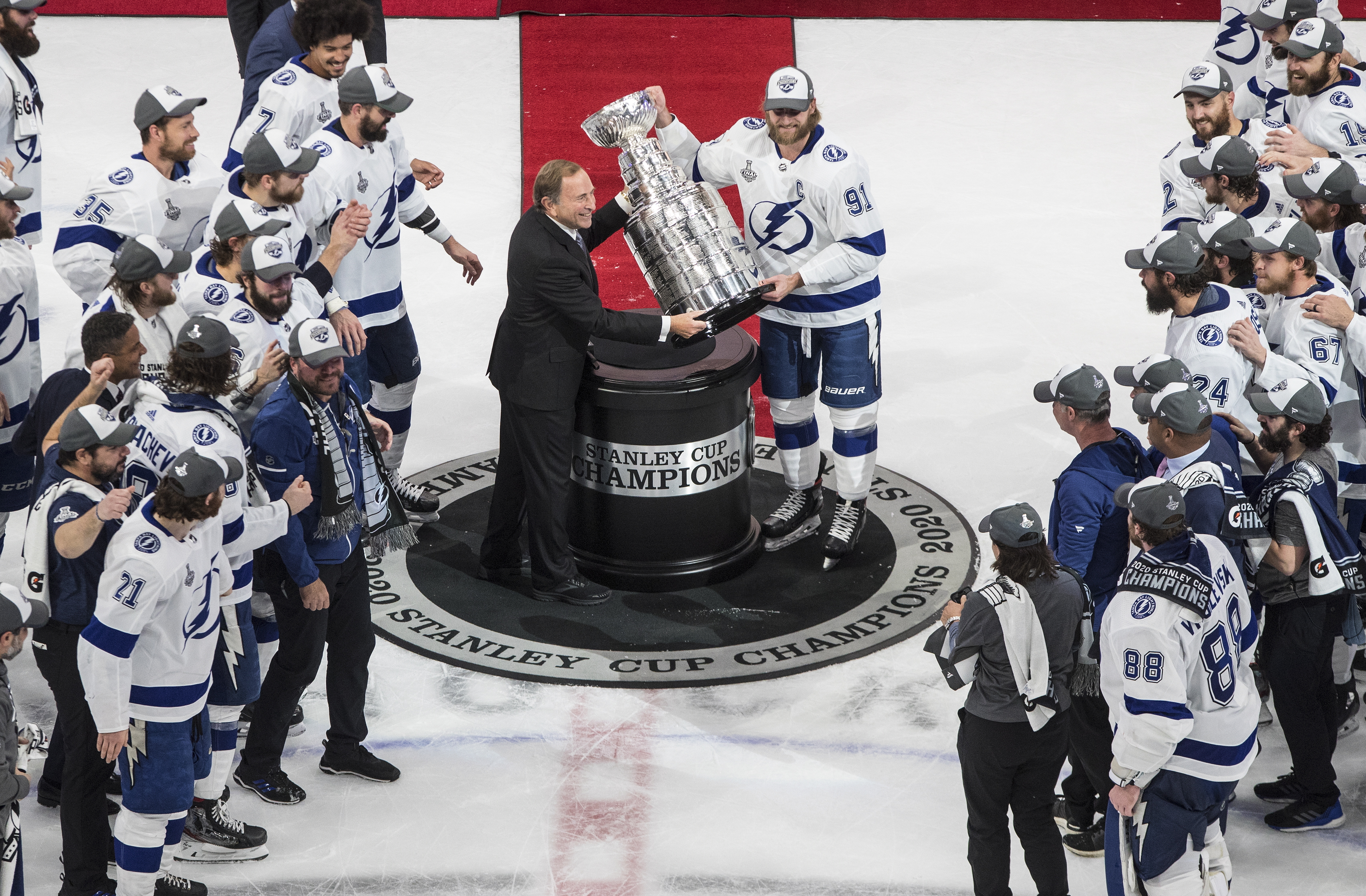 The Tampa Bay Lightning vanquished the Bruins on the way to a Stanley Cup last season.
