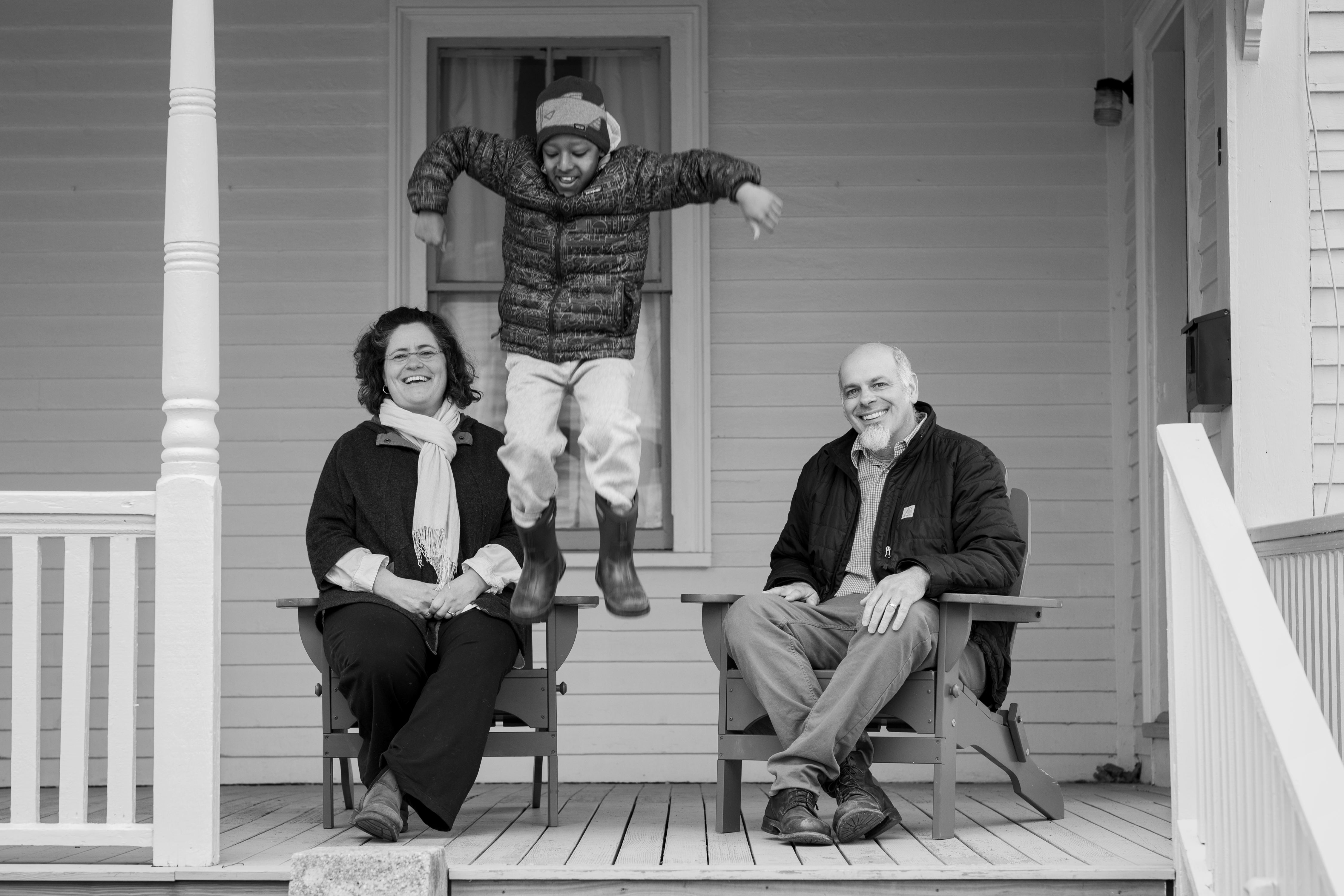 "The Potts Marshall Family," by Jason Grow, is part of "The Porch-Rait
Project” show.