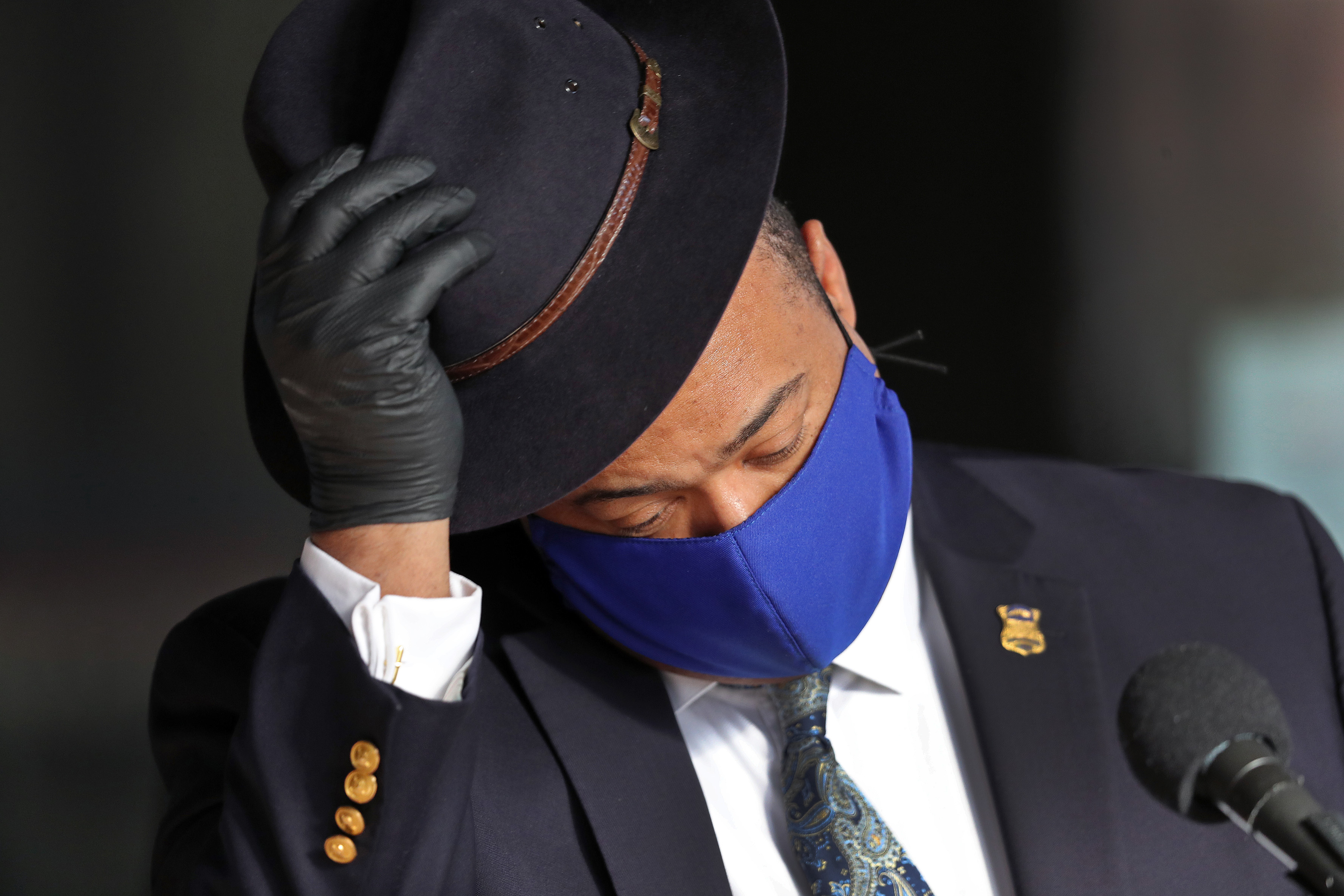 Boston Police Commissioner William Gross during a press conference on May 14, 2020.