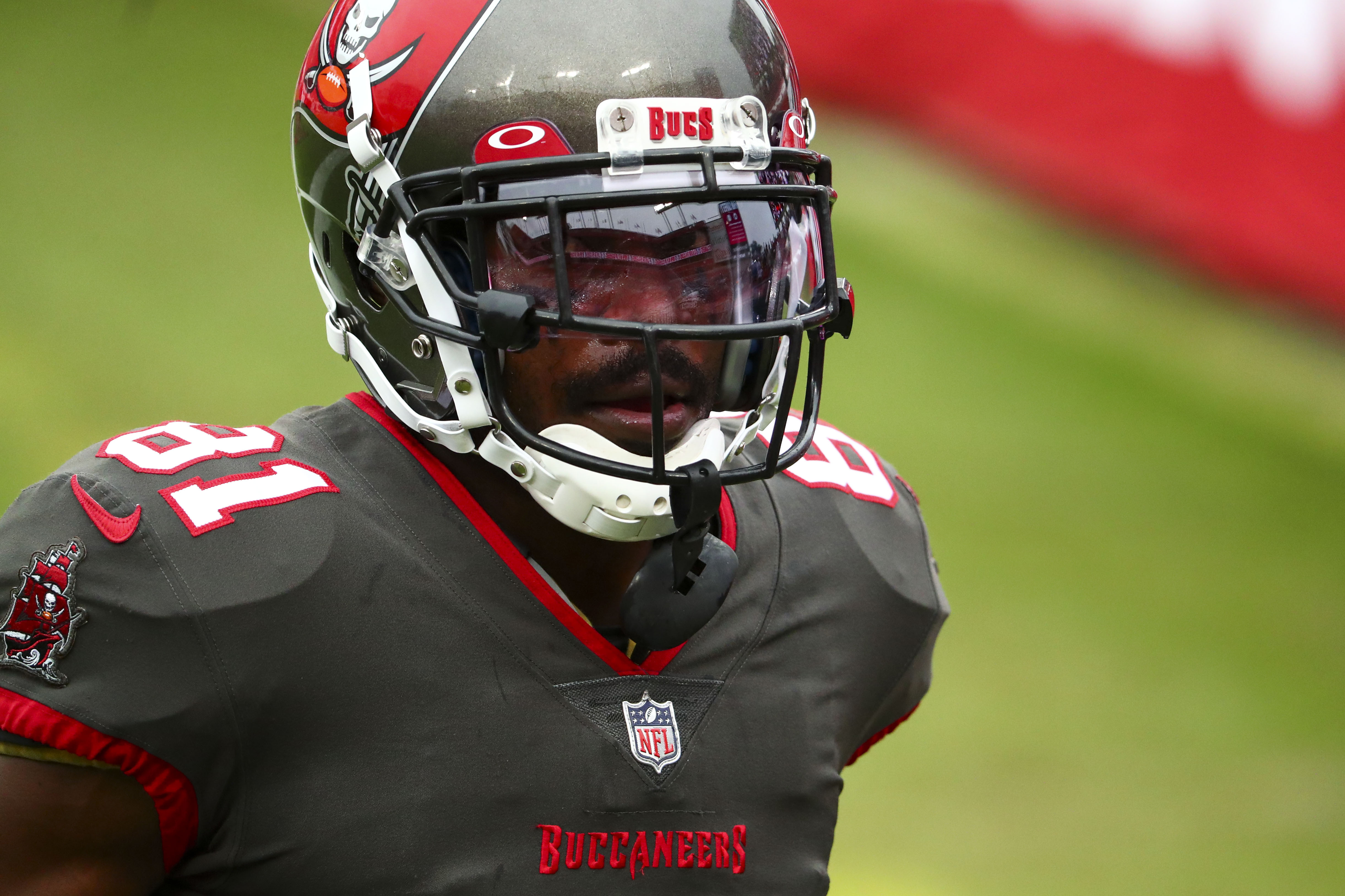 Antonio Brown had 45 catches last season with Tampa Bay.