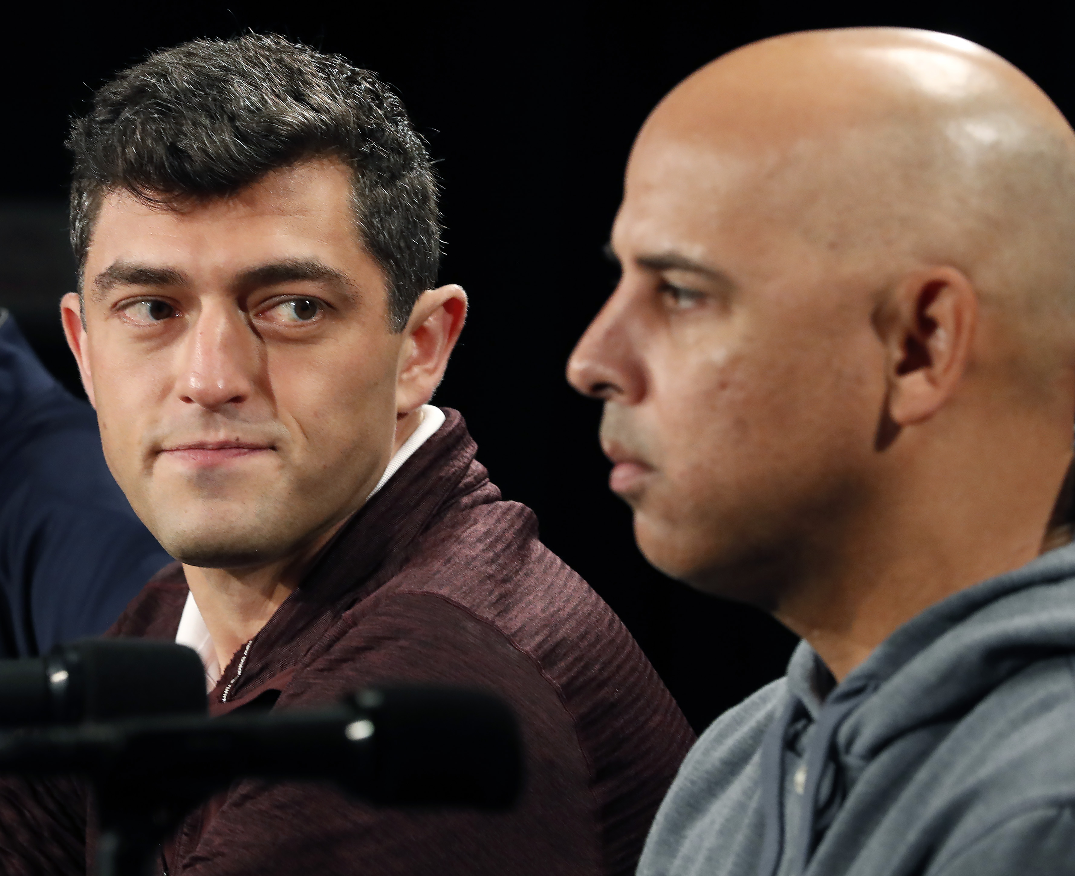 Chaim Bloom (left, with manager Alex Cora) Bloom knew criticism was part of the deal when he was hired by the Red Sox.